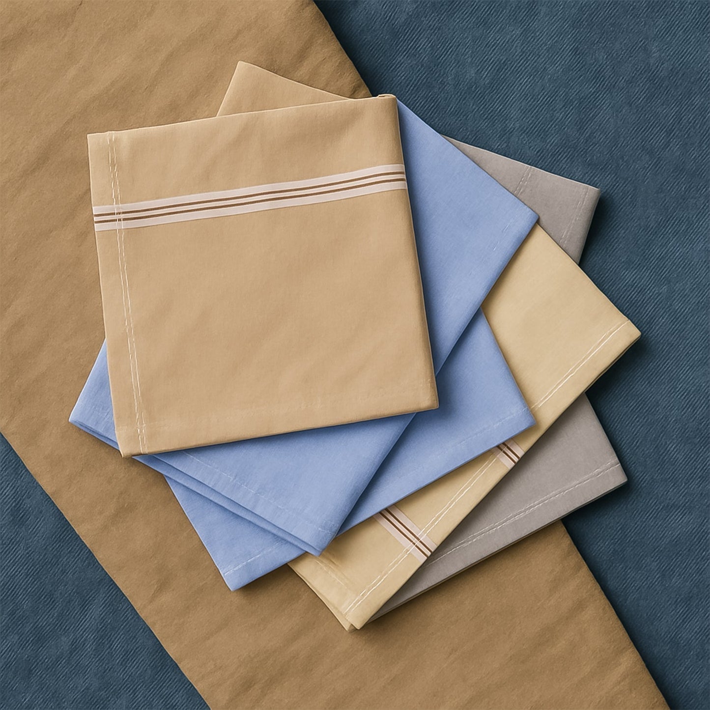 Premium Quality Soft Cotton Menâ€™s Handkerchief (40x40 cm / 1 Pc)