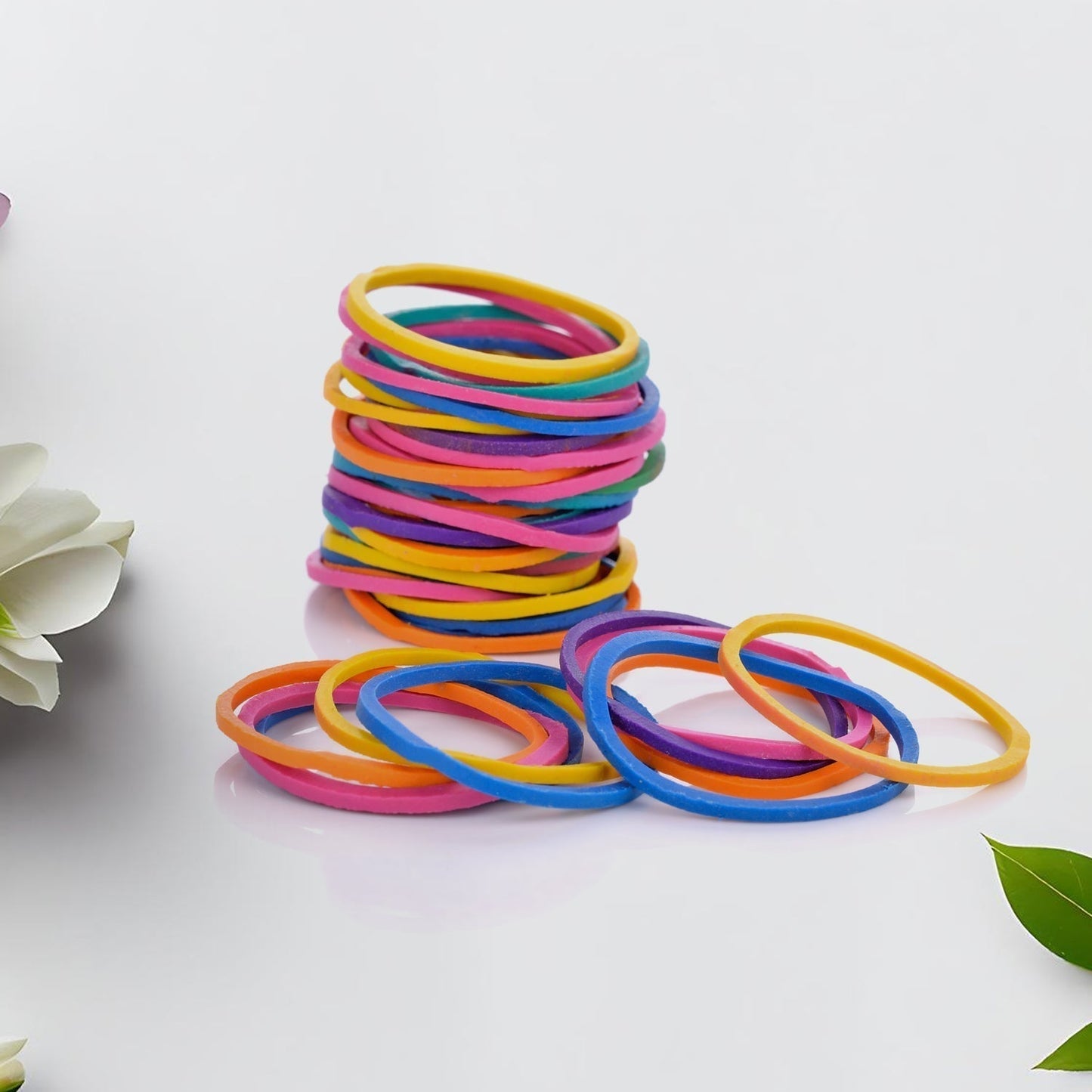 RUBBER BAND FOR OFFICE/HOME AND KITCHEN ACCESSORIES ITEM PRODUCTS, ELASTIC RUBBER BANDS, FLEXIBLE REUSABLE NYLON ELASTIC UNBREAKABLE, FOR STATIONERY, SCHOOL MULTICOLOR, Hair accessories