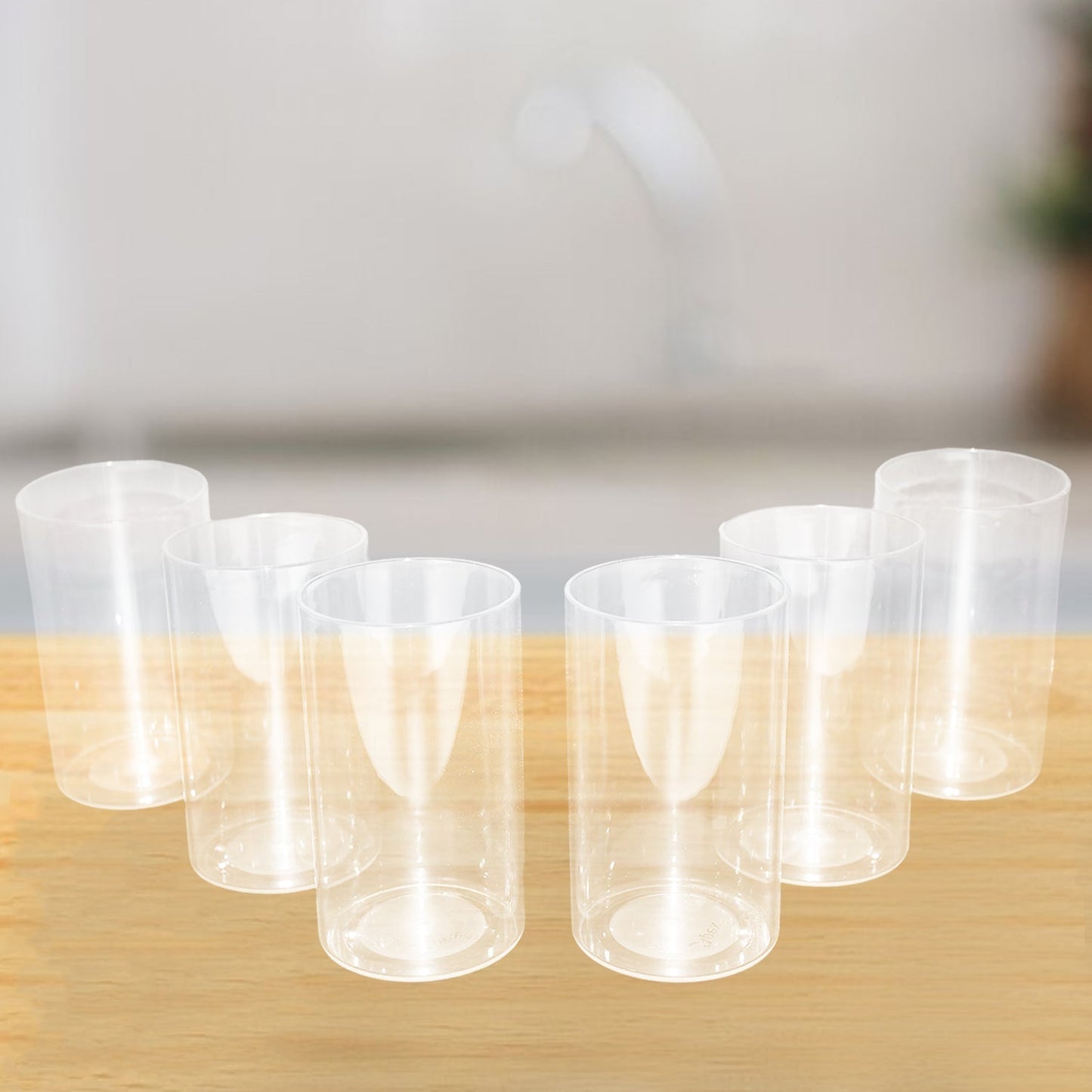 Apex Everyday Plastic Glass Set â€“ 6 Pieces Lightweight & Unbreakable