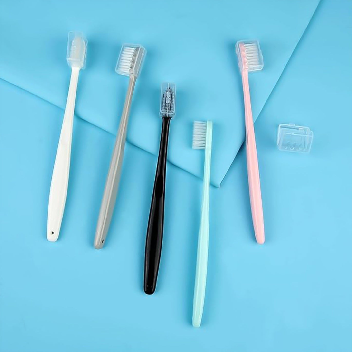 Kids Adults Ultra Soft-bristled Toothbrush With Cover (10 Pcs Set)