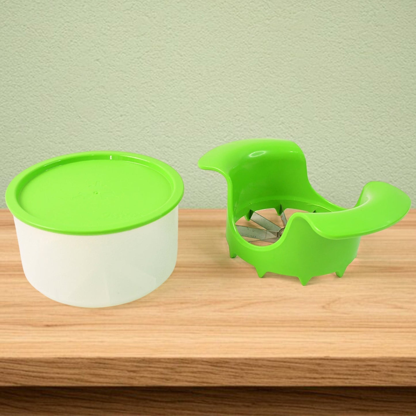 Apex Apple Cutter with Container â€“ Unbreakable ABS Body & Stainless Steel Blades