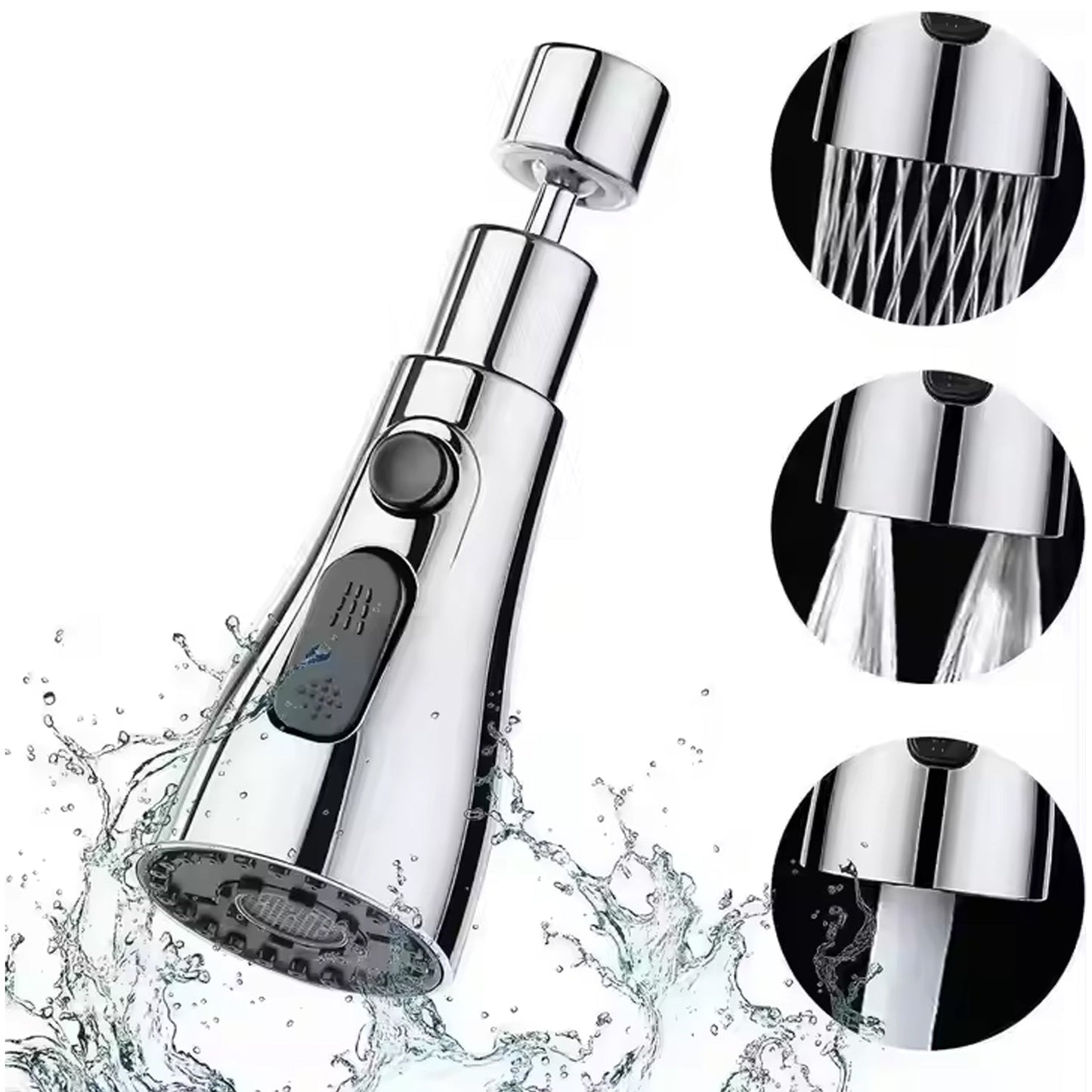 Kitchen Faucet 3-Function Pull Down Sink Sprayer (1 Pc)