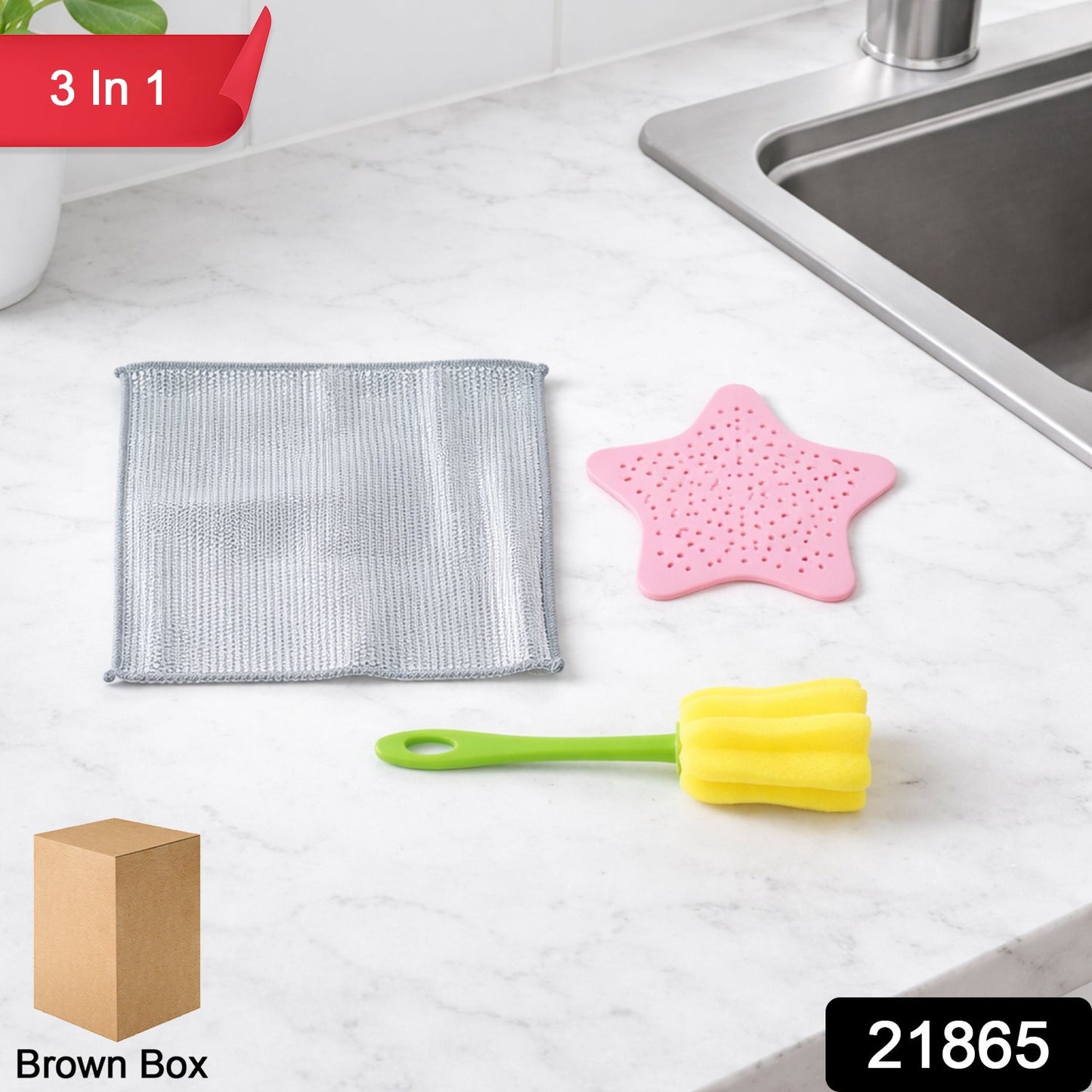 3 In 1 Kitchen Cleaning Combo Set