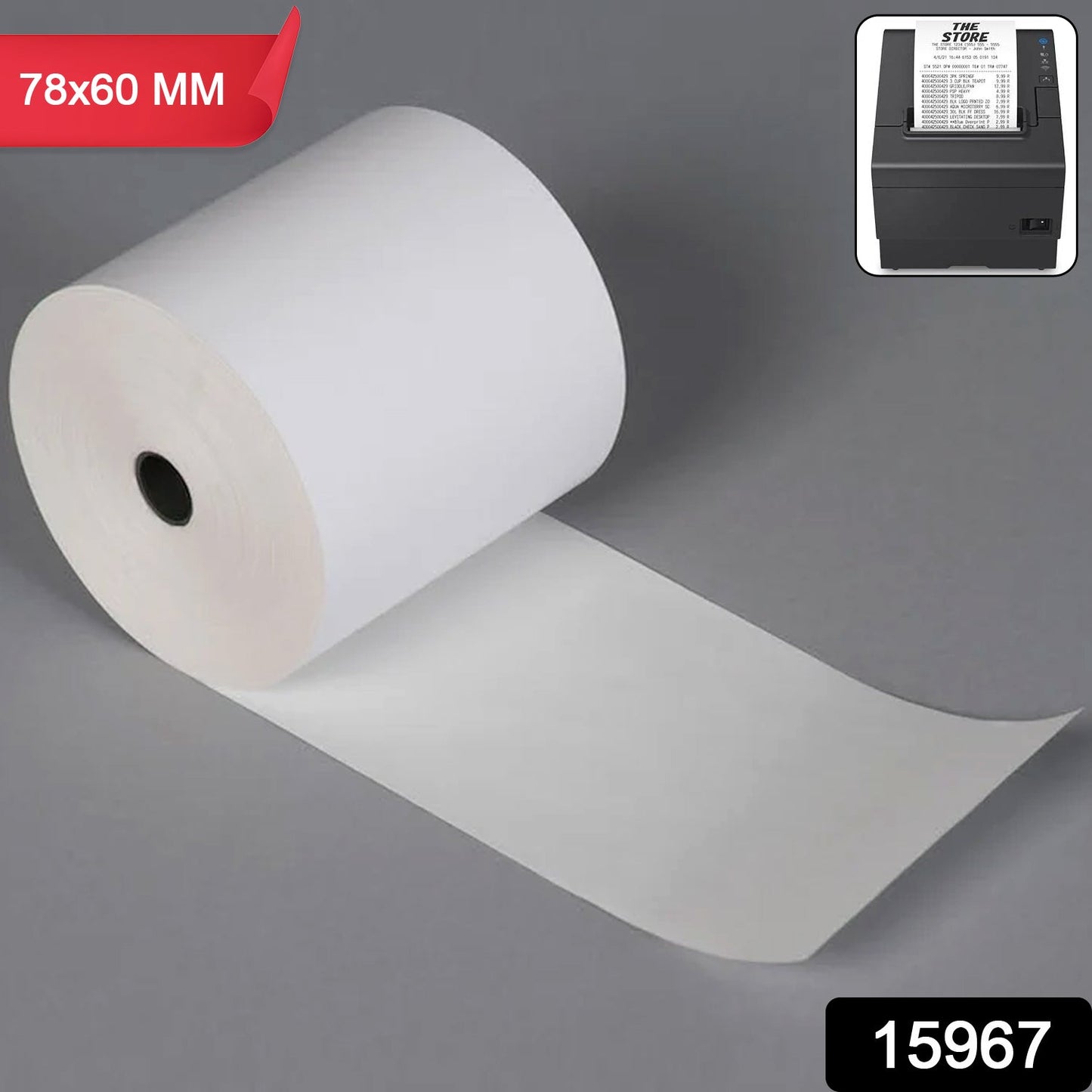 Thermal Label Roll for Barcode Printing (78 Ã— 60 mm)