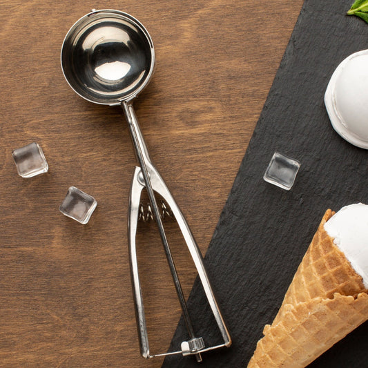 Premium Stainless Steel Ice Cream Scoop with Trigger Release â€“Approx 70 ML Capacity