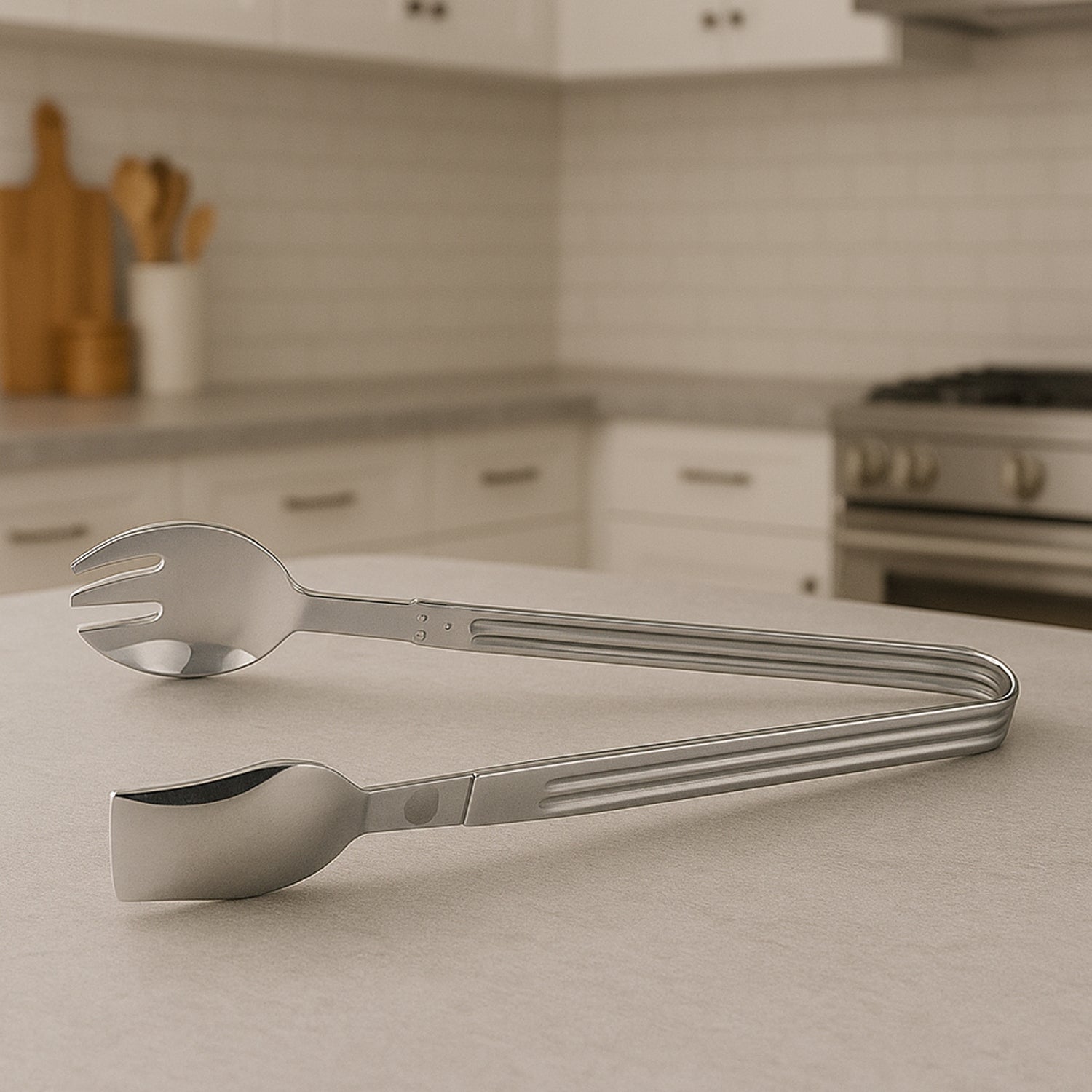 Stainless Steel Multipurpose Serving Tong â€“ 2-in-1 Pasta & Salad Tong (1 Pc)