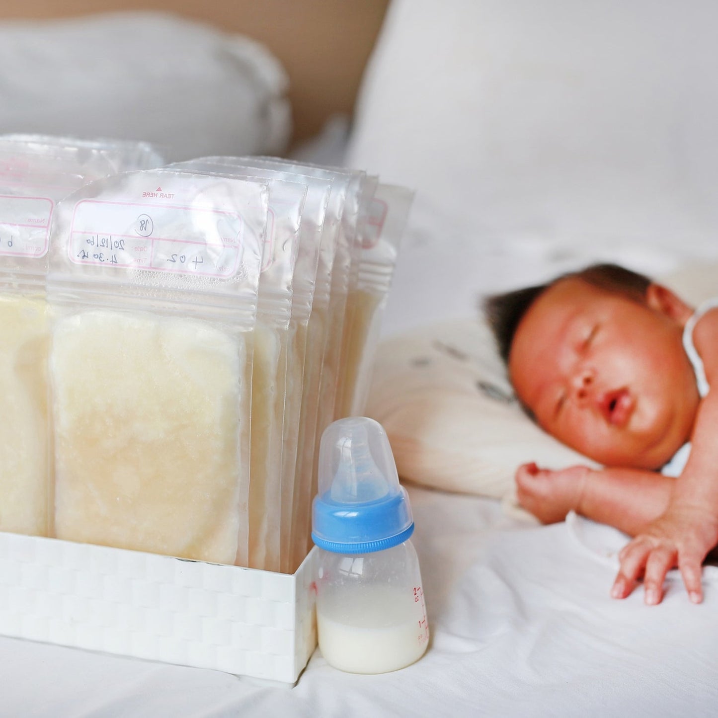 Breastmilk Storage Bags, Double Zipper Seal (60 Pcs Set)