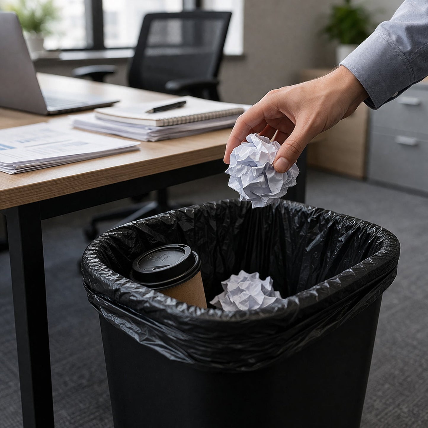 Heavy Duty Garbage Bags Roll (1 Roll, 30 Bag, 45x55 Cm)