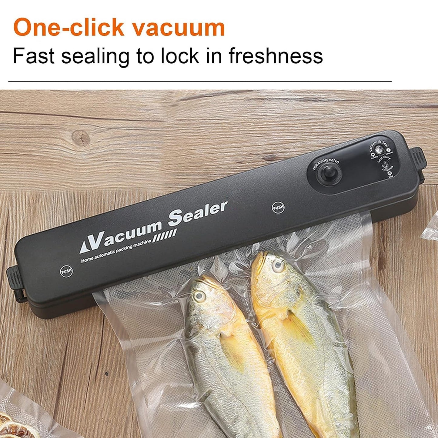 Vacuum Sealer Machine with 10 Bags, Automatic Hands-Free, Smart Food Preservation (1 Set)