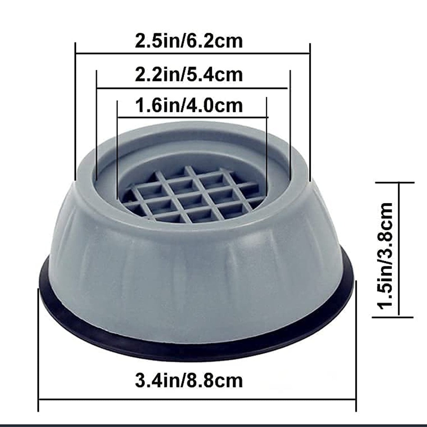 Anti Vibration Pads with Suction Cup Feet