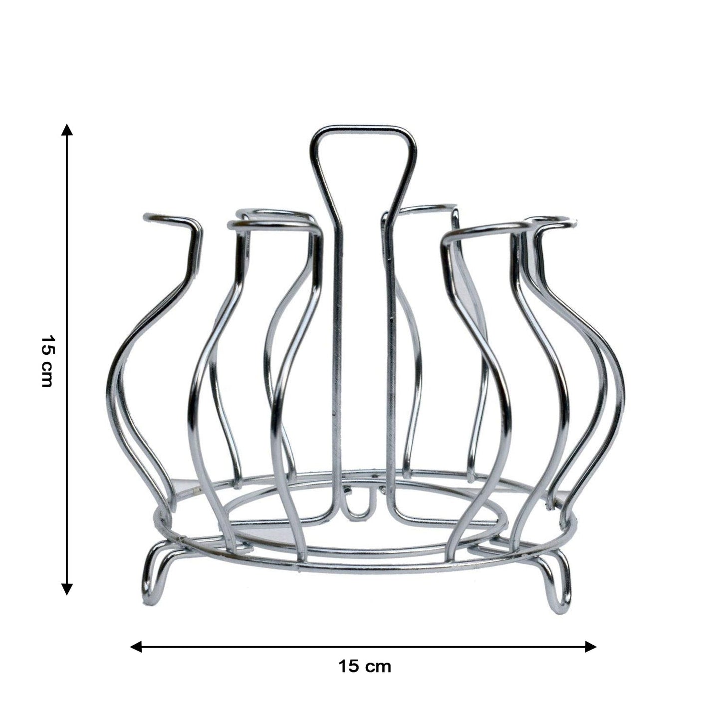 Stainless Steel Glass Holder Glass Hanging Organizer for Kitchen Bars Pubs (MOQ :- 2 Pc)
