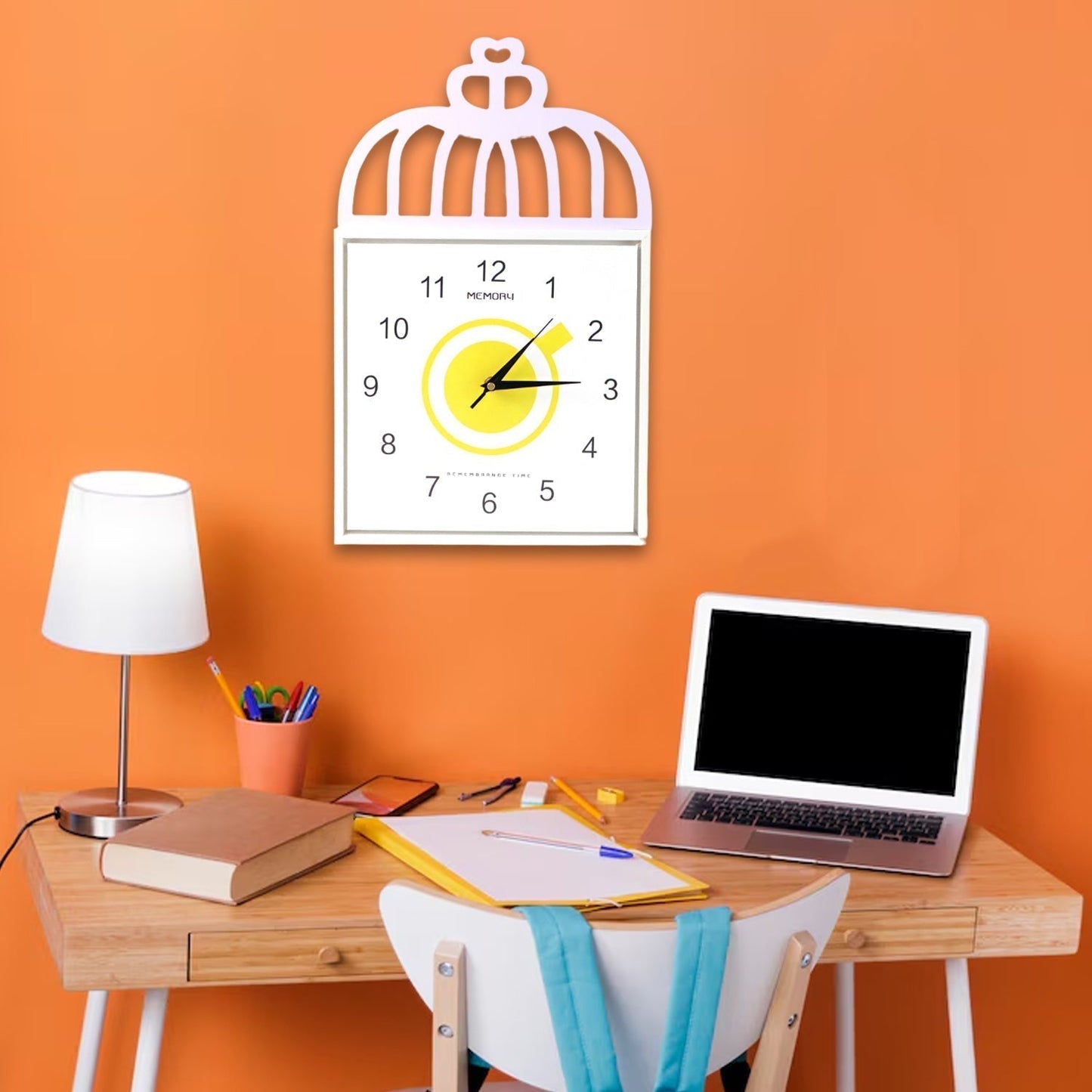 Decorative Square Wall Clock Battery Operated â€“ 1 Pc