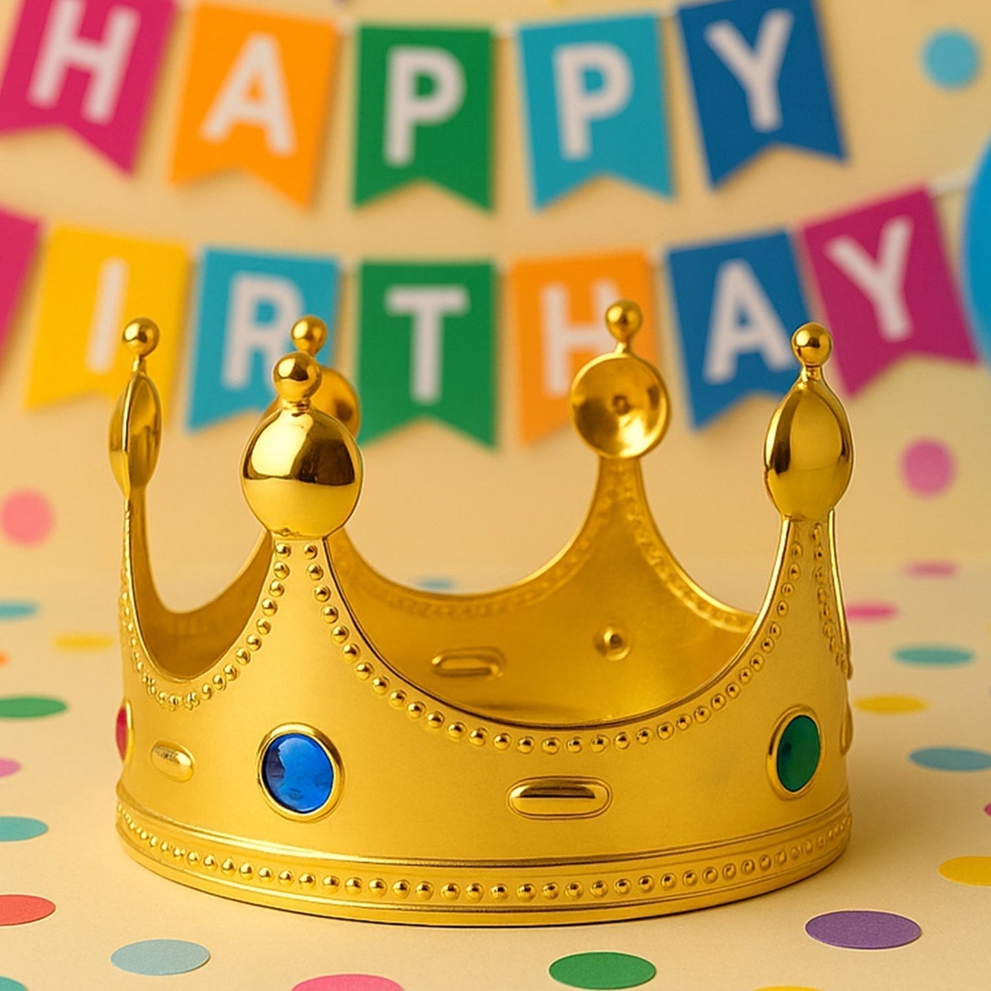 Royal Crown with Colored Gems (1 Pc / Mix Color)