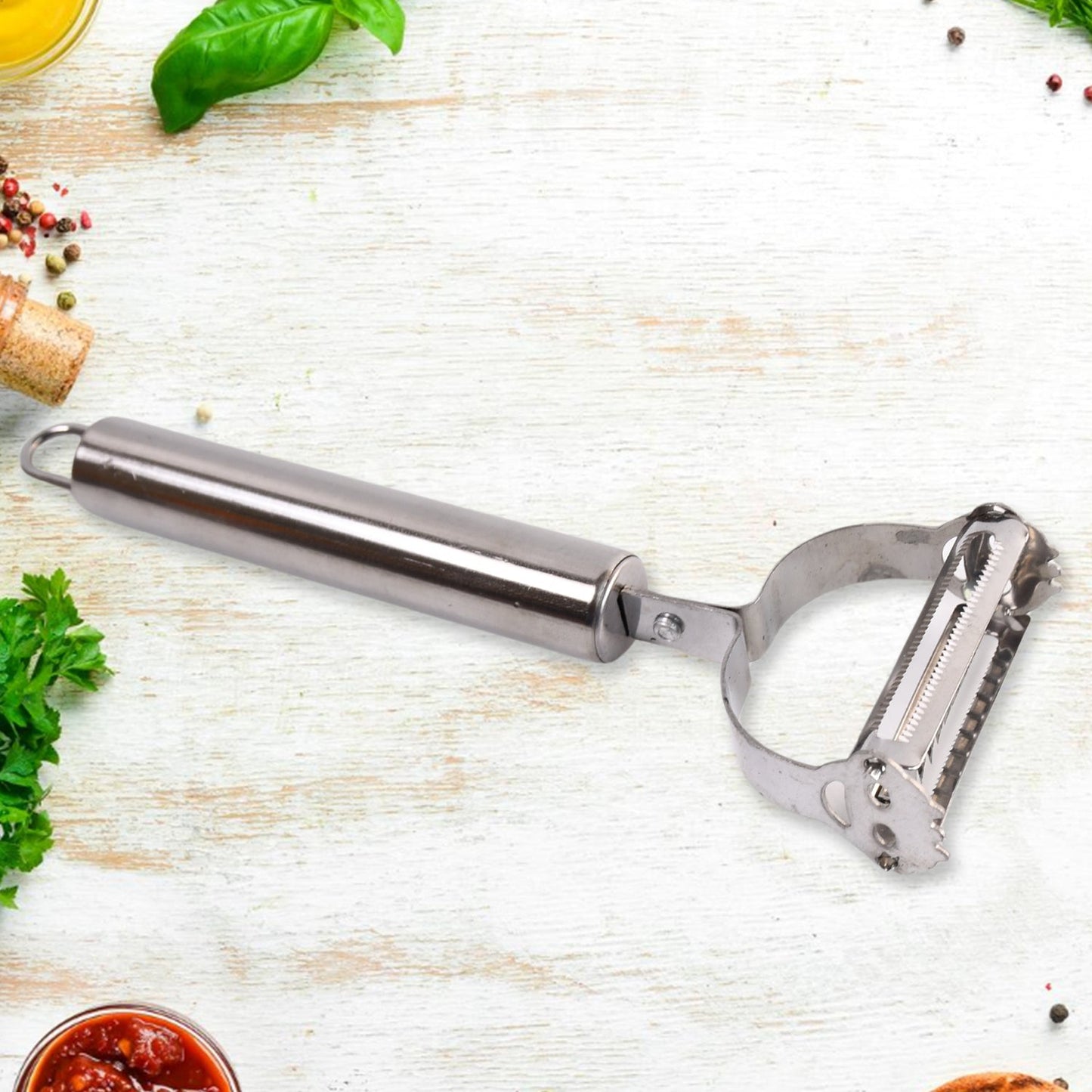 Multifunctional peeler, grater, fruit peeler, kitchen household gadget set (5 Pc Set)