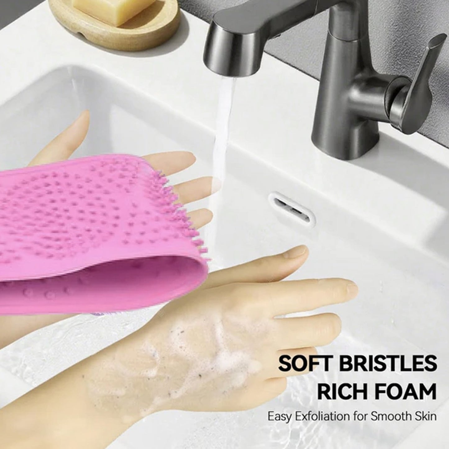 Premium Silicone Back Scrubber Belt â€“ Body Exfoliating Bath Brush