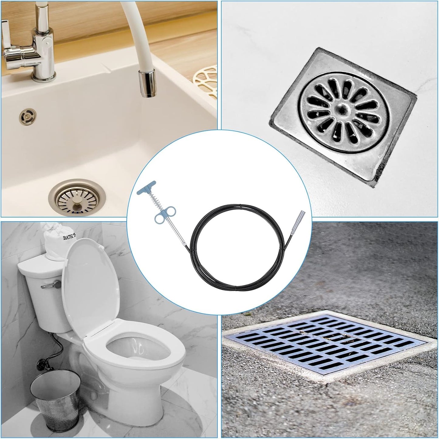 Flexible Sink & Drain Cleaning Spring Tool (58 Cm, 1 Pc)
