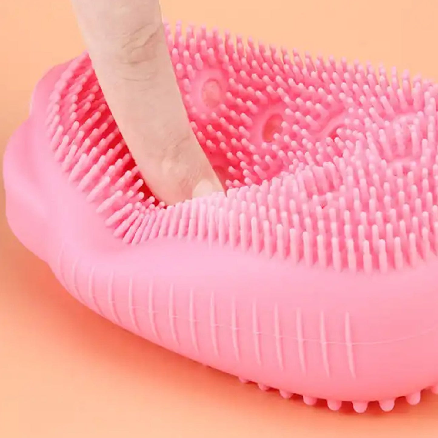 Super Soft Silicone Bath Brush – Double-Sided Body Scrubber for Deep Cleansing & Exfoliation (1 Pc)