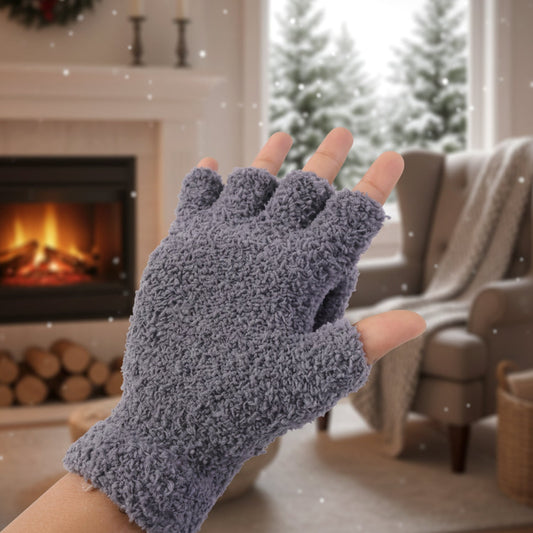 Winter Fingerless Gloves â€“ Soft Warm Hand Gloves for Men & Women  (1 Pair)