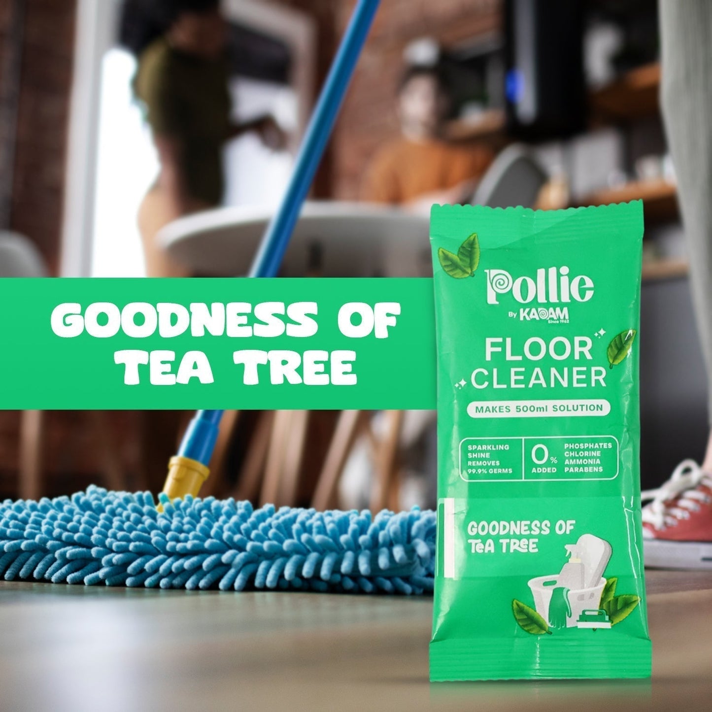 Pollic Kadam Concentrated Floor Cleaner Sachet â€“ Tea Tree Fragrance (50 Gm)