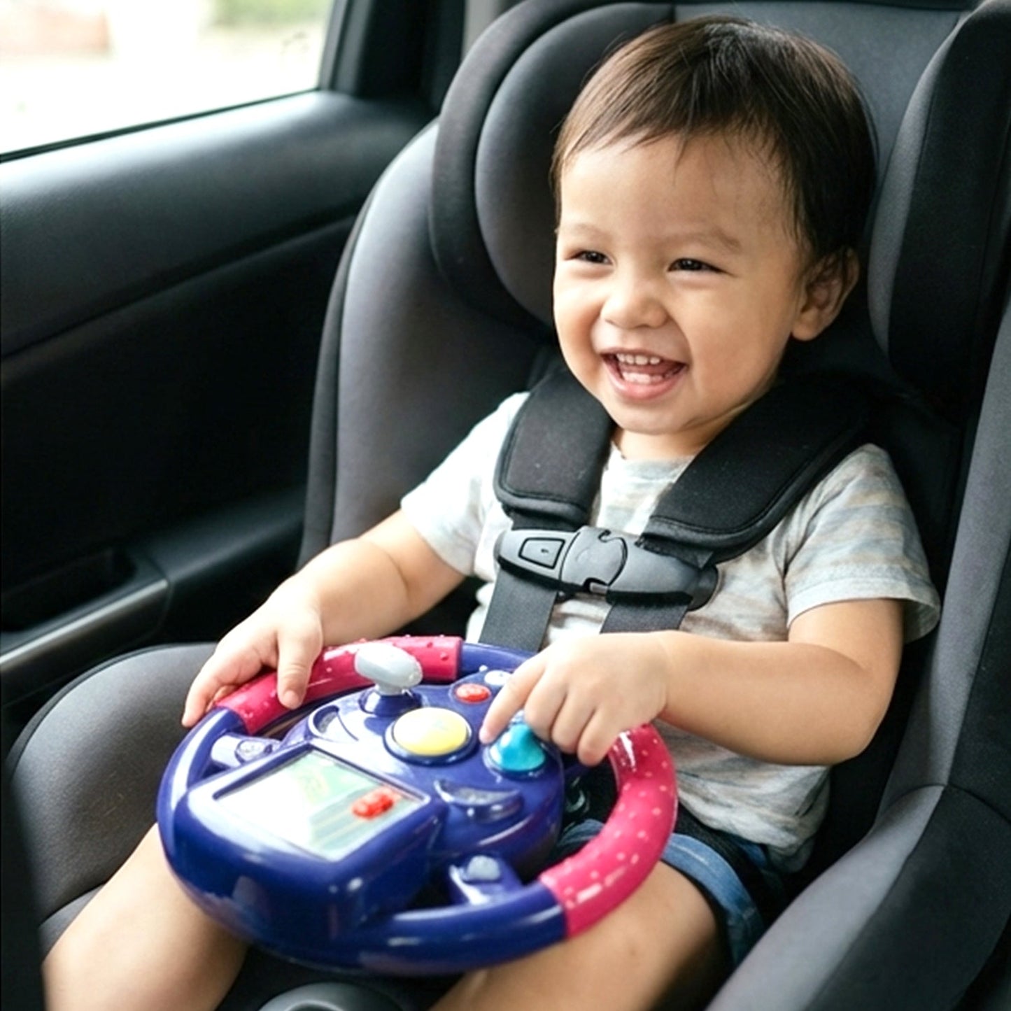 Musical Steering Wheel Driving Toy (1 Pc)
