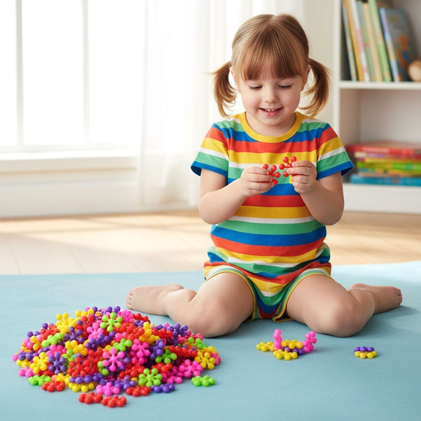 DIY Building Blocks Toy for Kids â€“ Colourful Creative Puzzle (1 Set)
