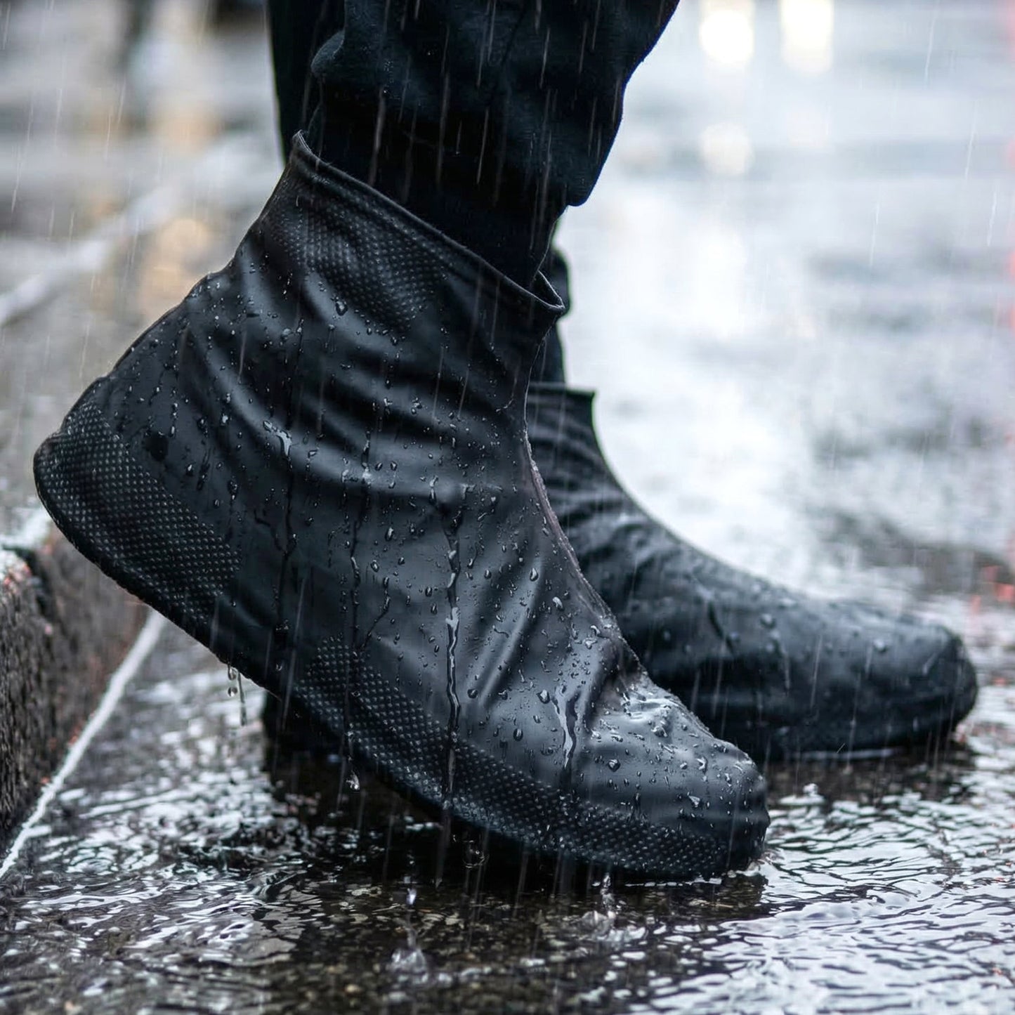 Waterproof Silicone Shoe Cover (1 Pair Large)