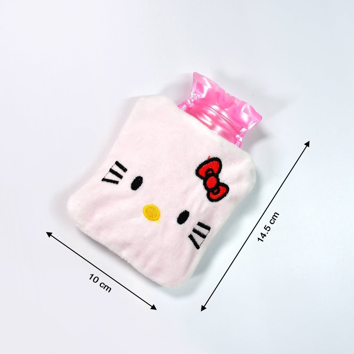 White Small Hot Water Bag â€“ Pain Relief for Neck, Shoulder, Hand & Feet, Menstrual Cramps Warmer