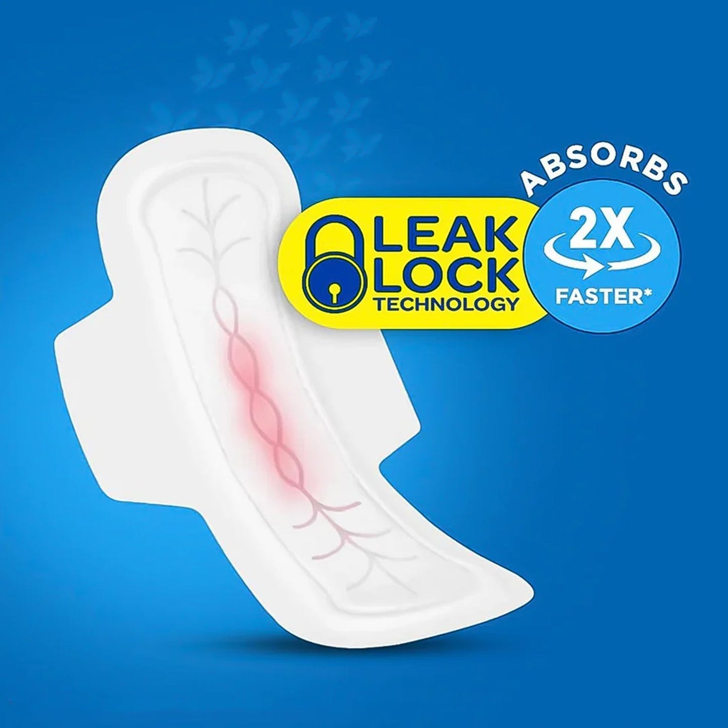 Beautiful Basics Blue Lady Extra Long Pads With Wides Wings Sanitary Pads â€“ 330 mm, 40-Pack