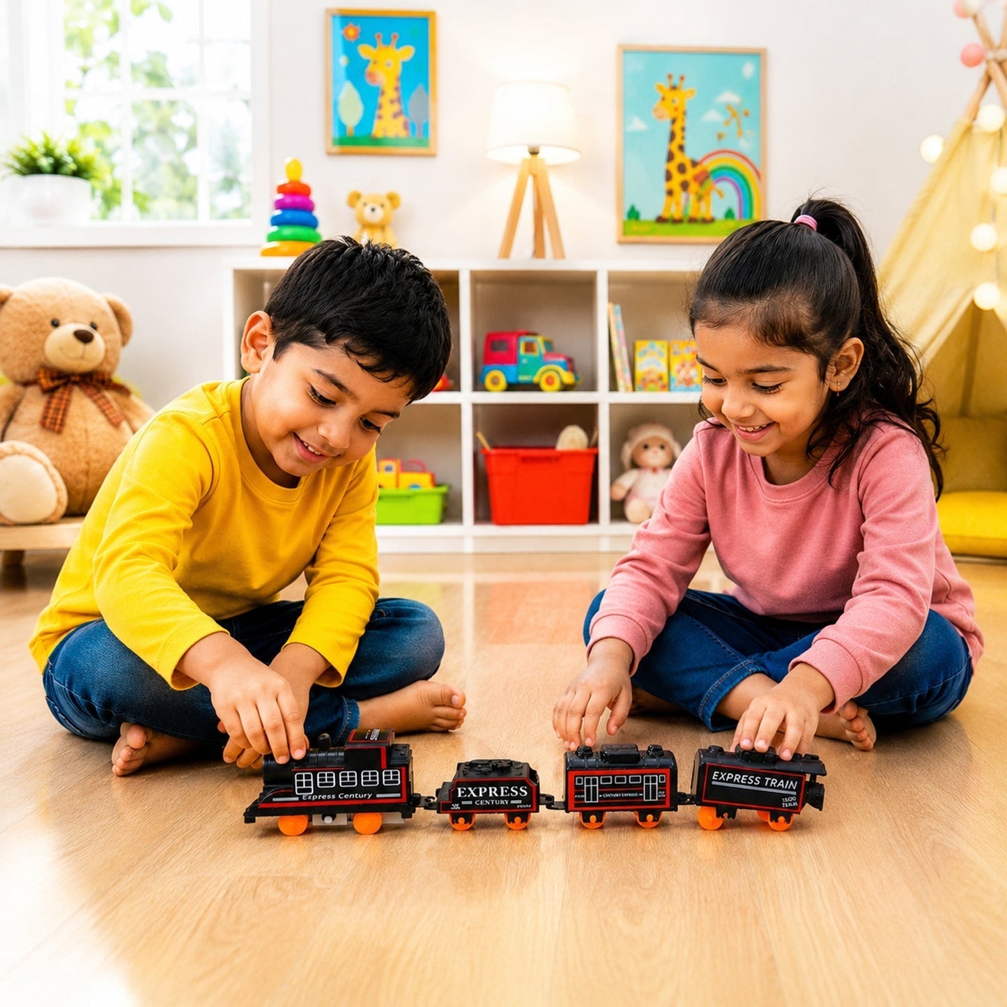 Battery Opera Express Train Track Play Set with Lights & Sounds (1 Set)
