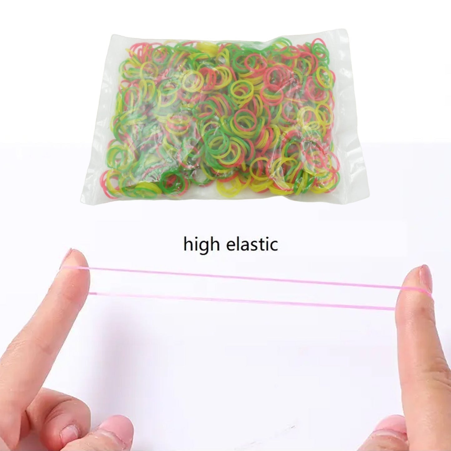 RUBBER BAND FOR OFFICE/HOME AND KITCHEN ACCESSORIES ITEM PRODUCTS, ELASTIC RUBBER BANDS, FLEXIBLE REUSABLE NYLON ELASTIC UNBREAKABLE, FOR STATIONERY, SCHOOL MULTICOLOR (0.5 Inch / 50 Gm), Hair accessories