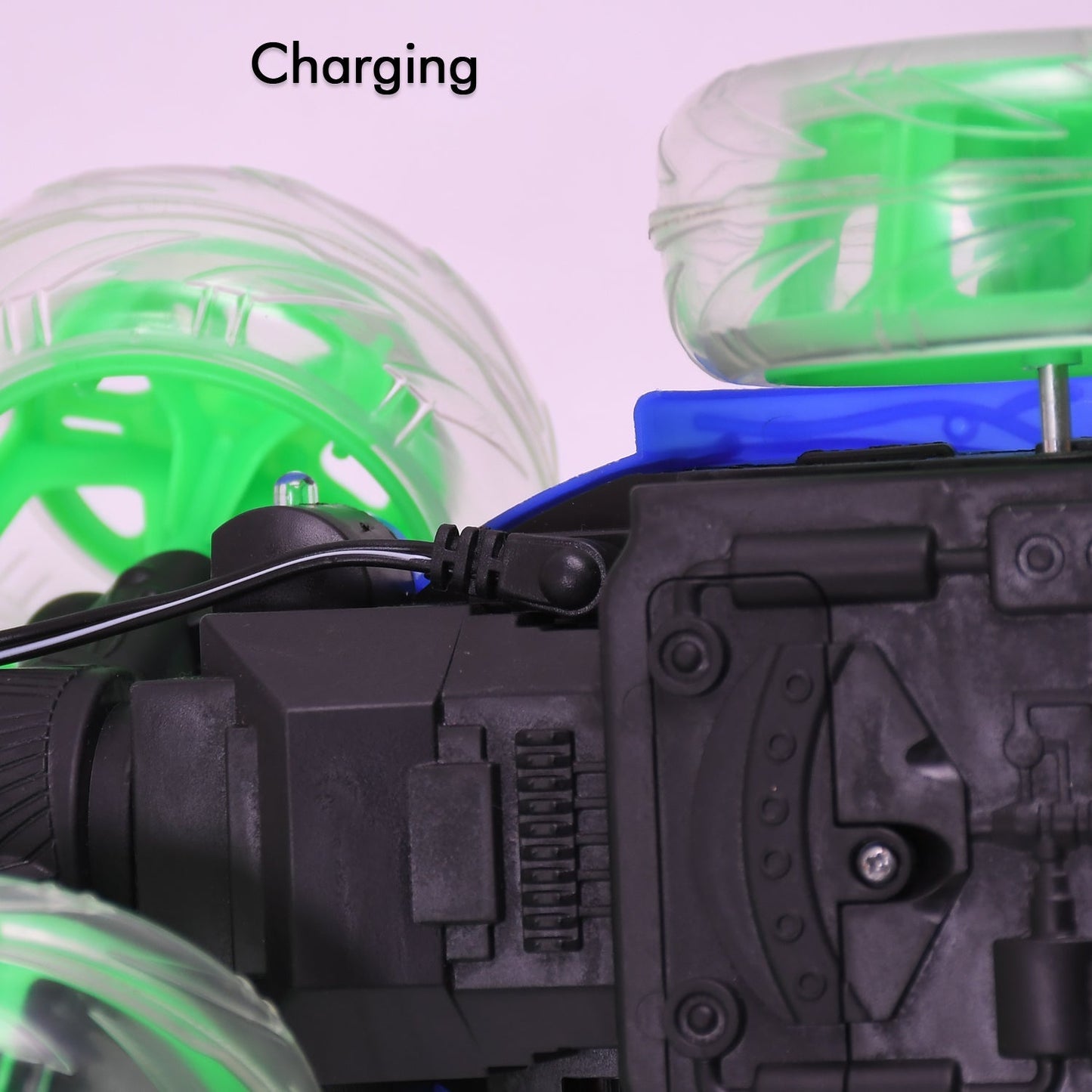 Rechargeable 360Â° Stunt Remote Control Car with 3D Lights & Music for Kids