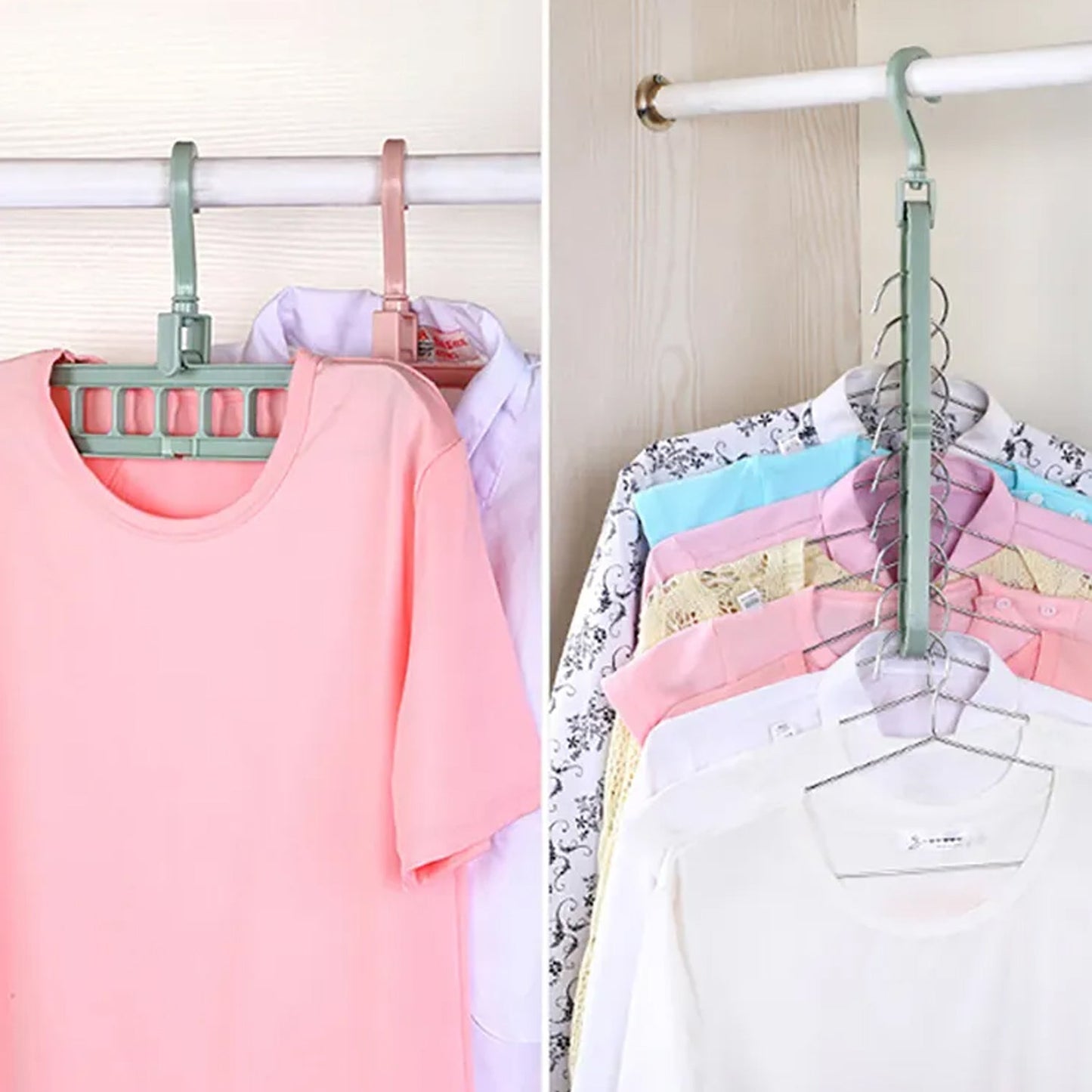 Plastic Hanging Hook - Multi-Hole Wardrobe Organizer for Clothes Storage & Display