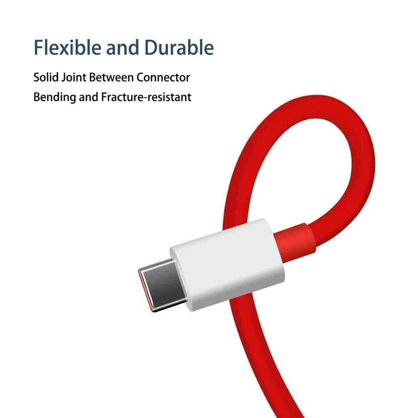 Unique Type C Dash Charging USB Cable for Fast Charging & Data Transfer (Red, 1 Meter)
