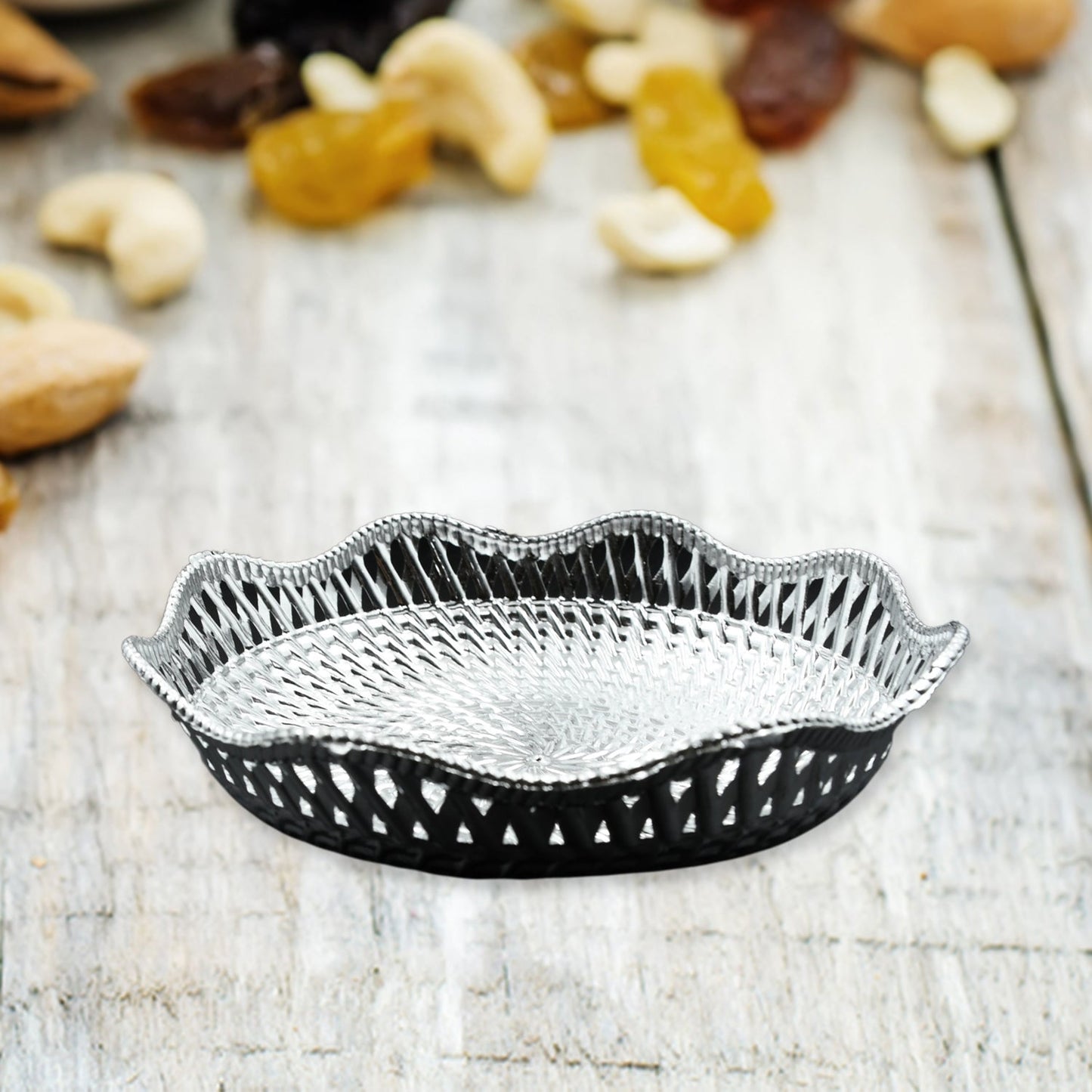 Round Traditional Multipurpose Mukhwas Serving Tray – Decorative Platters (1 Pc)