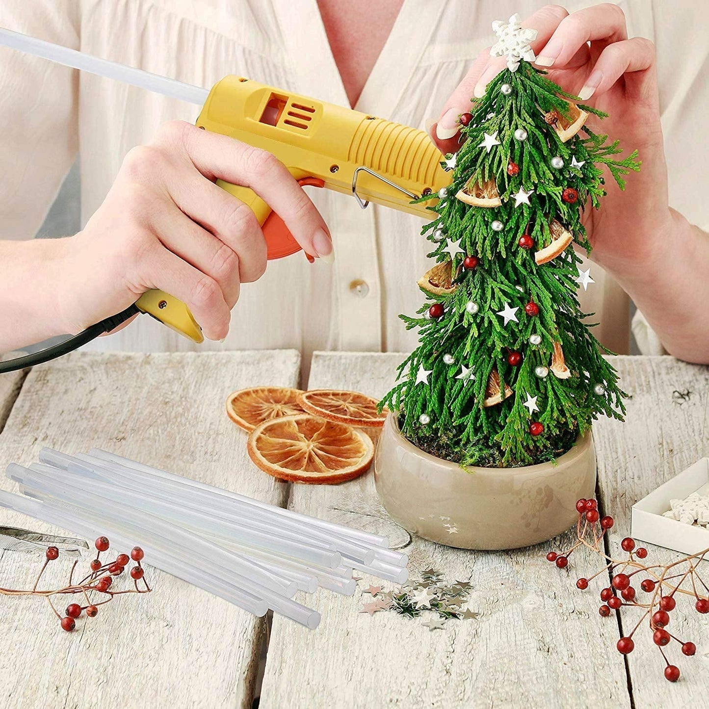 Transparent Hot Melt Glue Sticks (10 Pc Set)