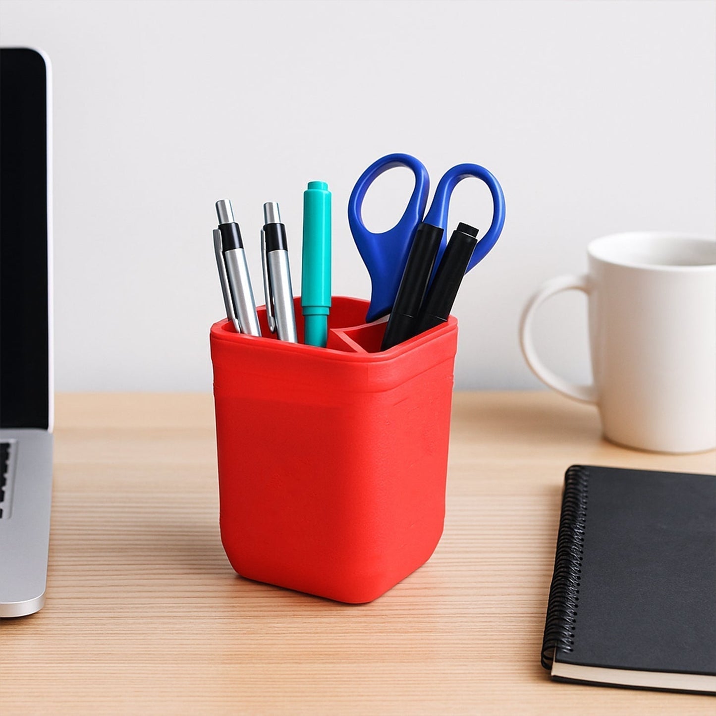 Officemate Pen Stand â€“ Tri-Section Desk Organizer Stationery, Pens, Office Supplies