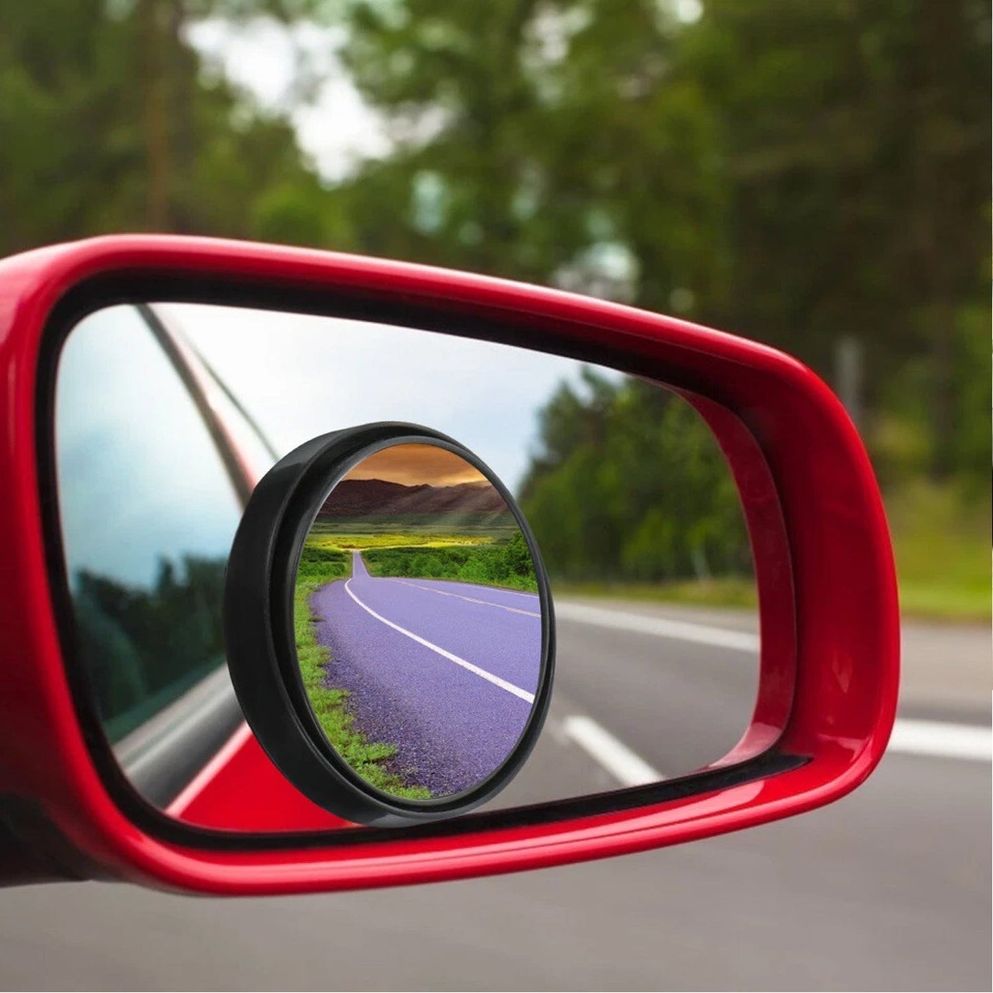 Car Blind Spot Convex Side Mirror Set (2 Pc / Mix Color)