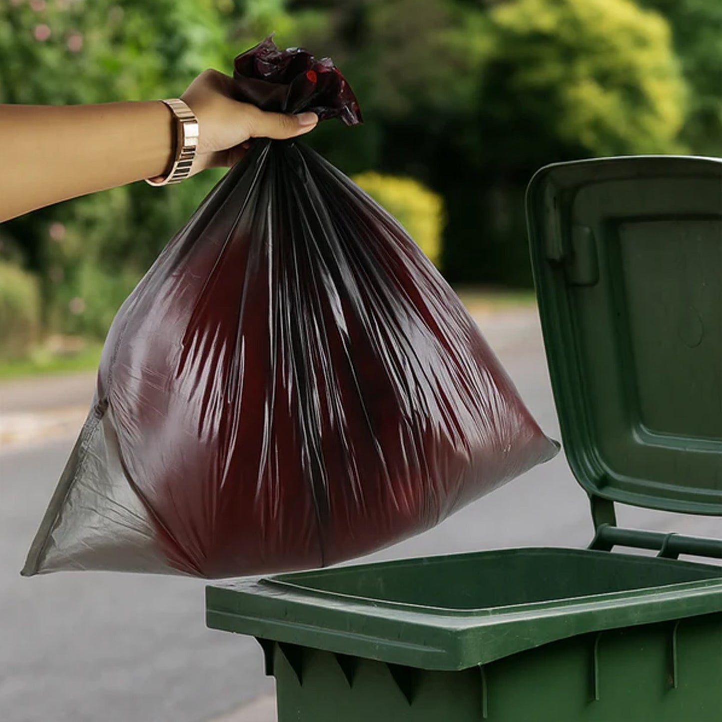 Heavy Duty Garbage Trash Bags Roll (50 Bags, 45x50 Cm)