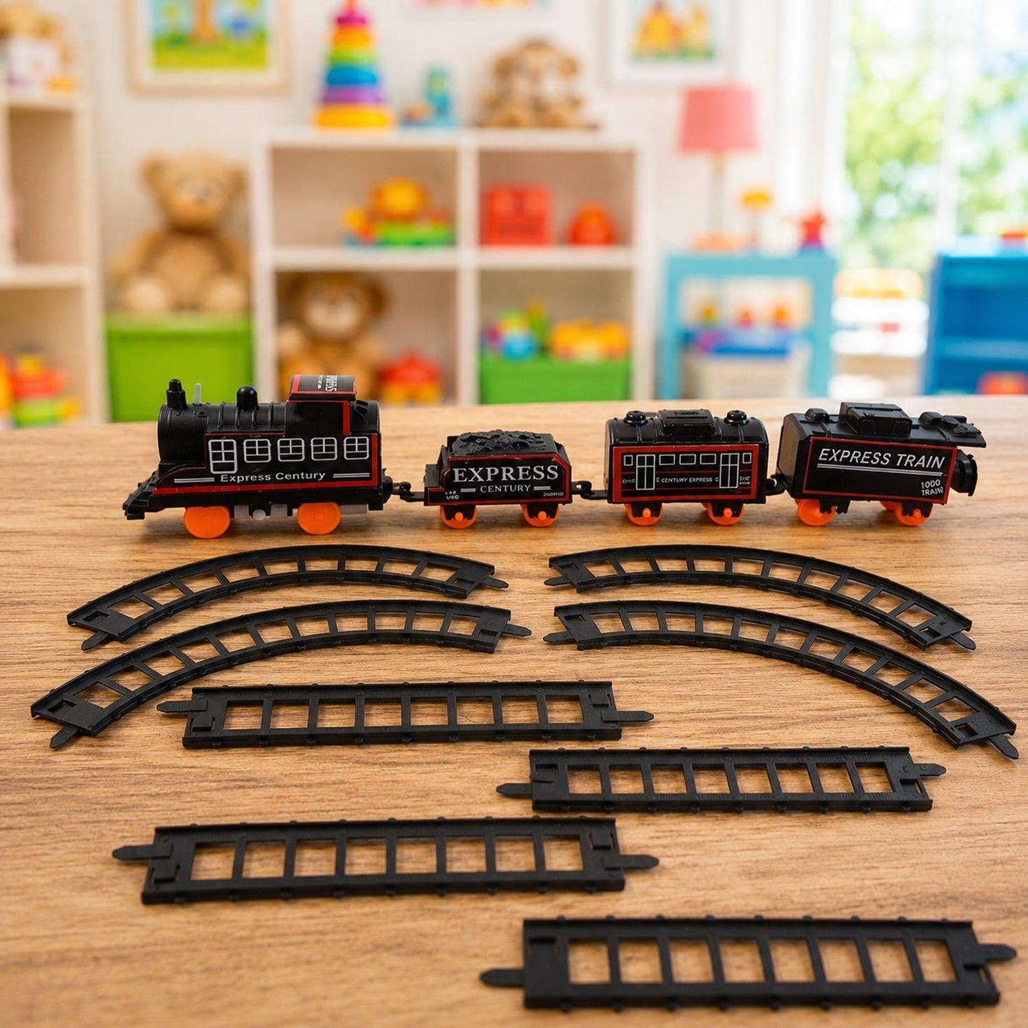 Battery Opera Express Train Track Play Set with Lights & Sounds (1 Set)