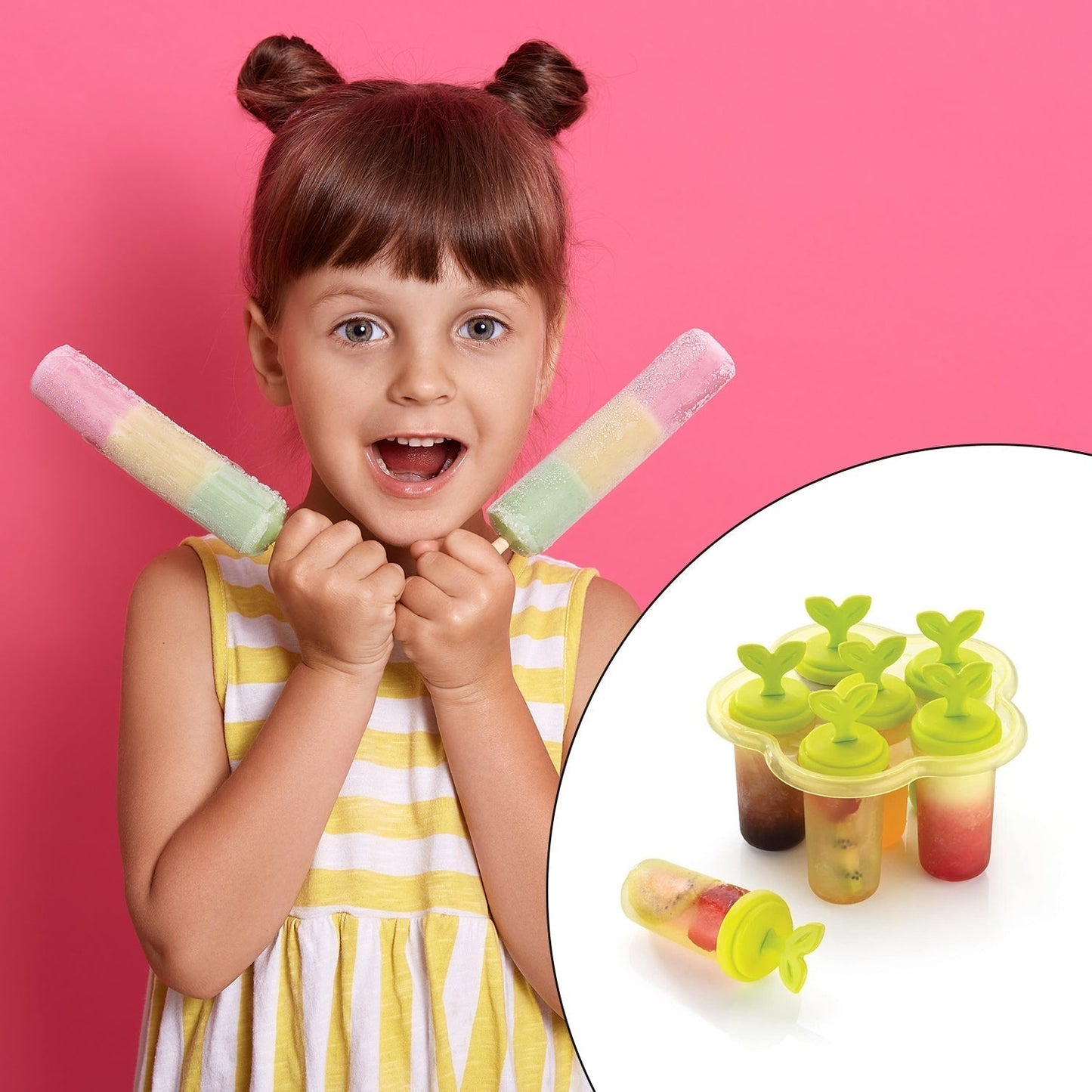 6 Cavity Ice Candy Maker For Making Ice Candies And All Easily.