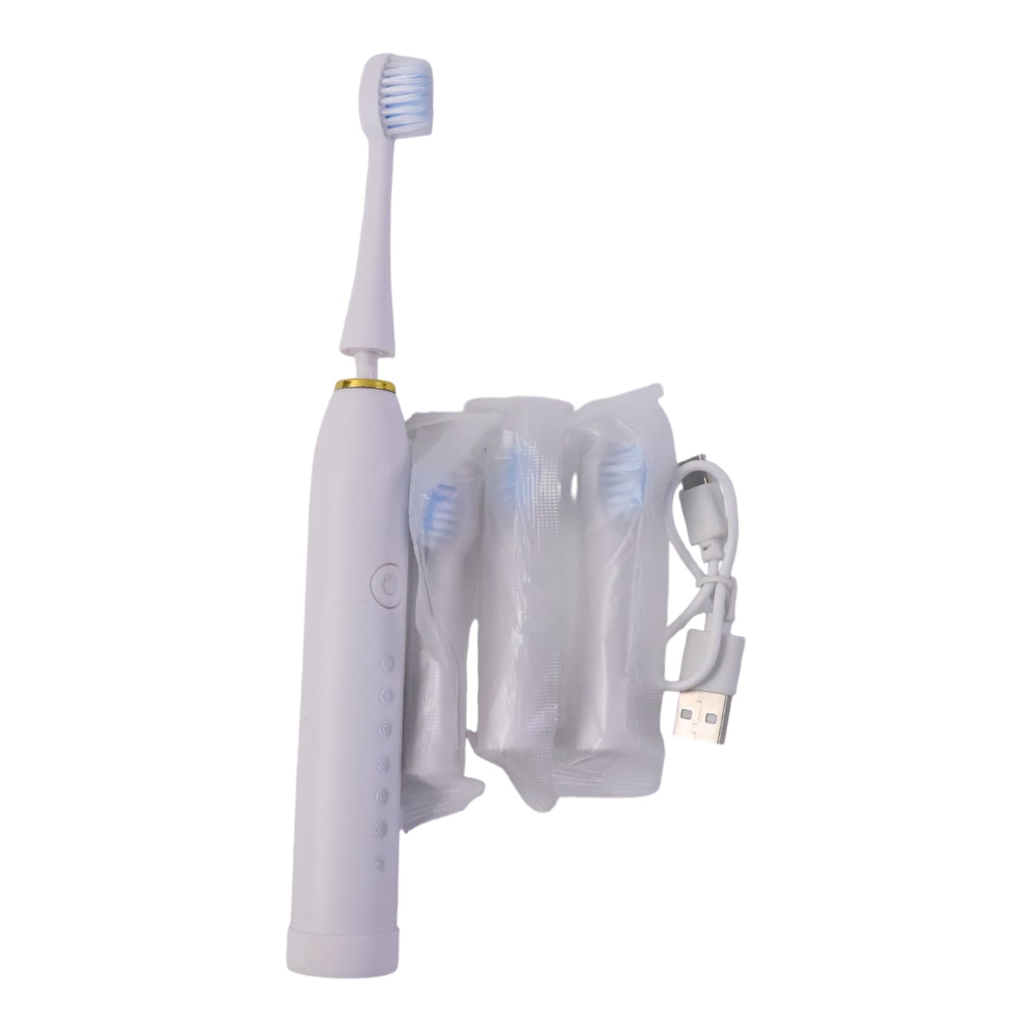 Rechargeable Electric Toothbrush White Color With 3 Extra head (1 Pc/ mix Color)