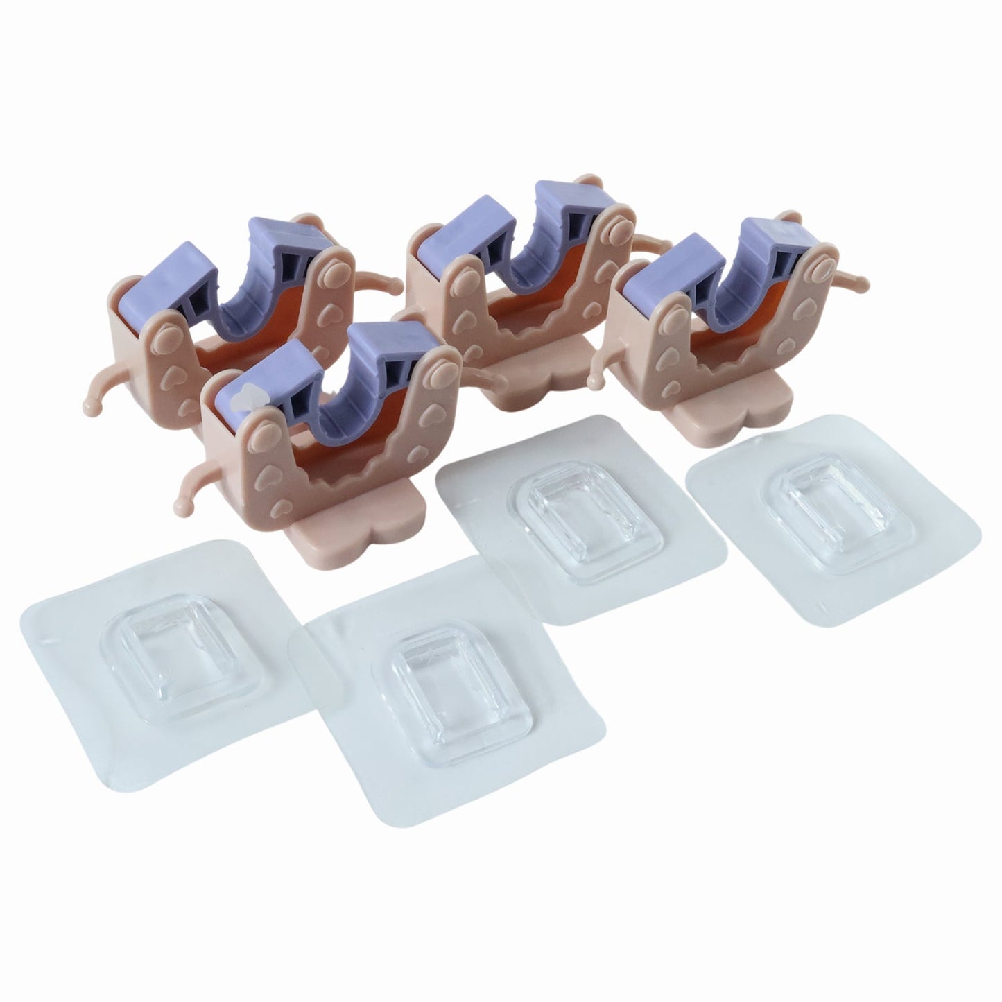 Wall Mounted Broom & Mop Holder Clips (4 Pc Set)