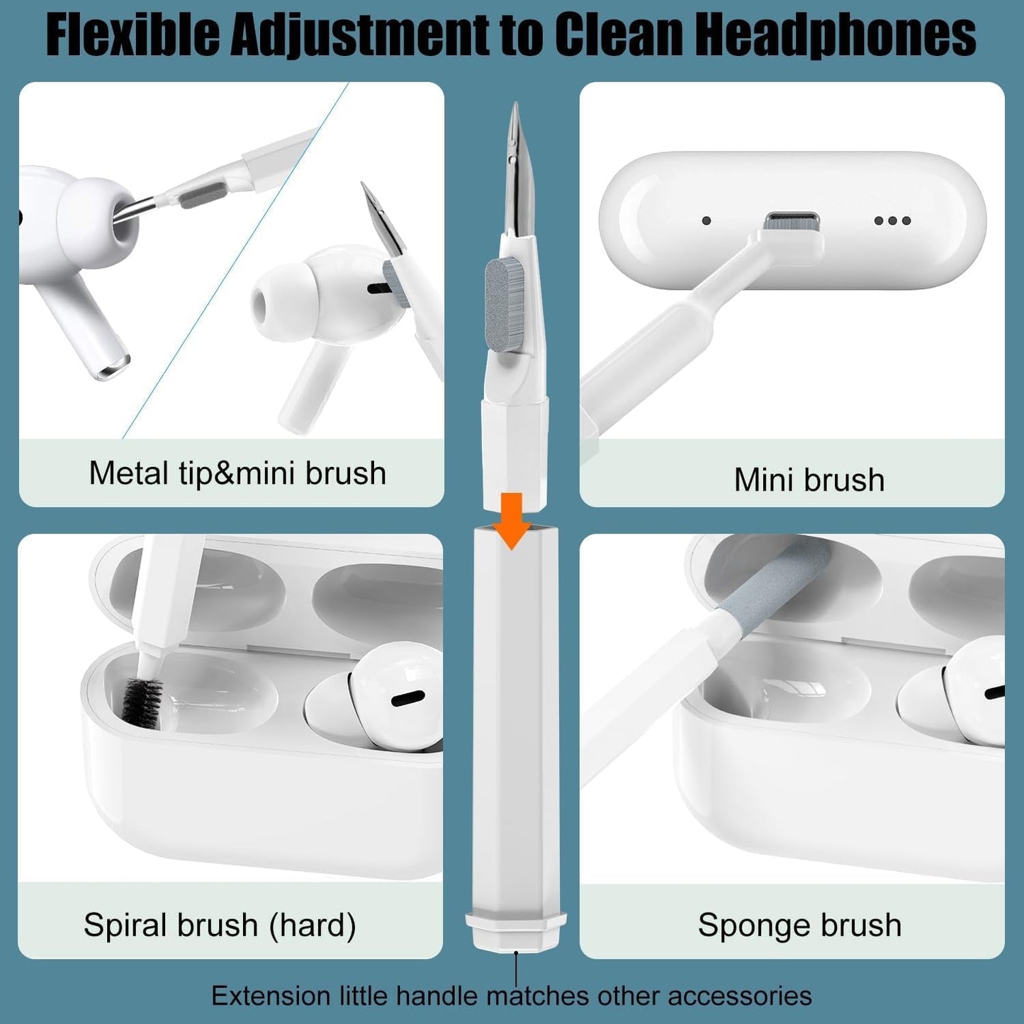 20-in-1 Keyboard Cleaner Kit – Electronic Cleaning Brush, Spray & Tools for Laptop, Phone, Camera & More