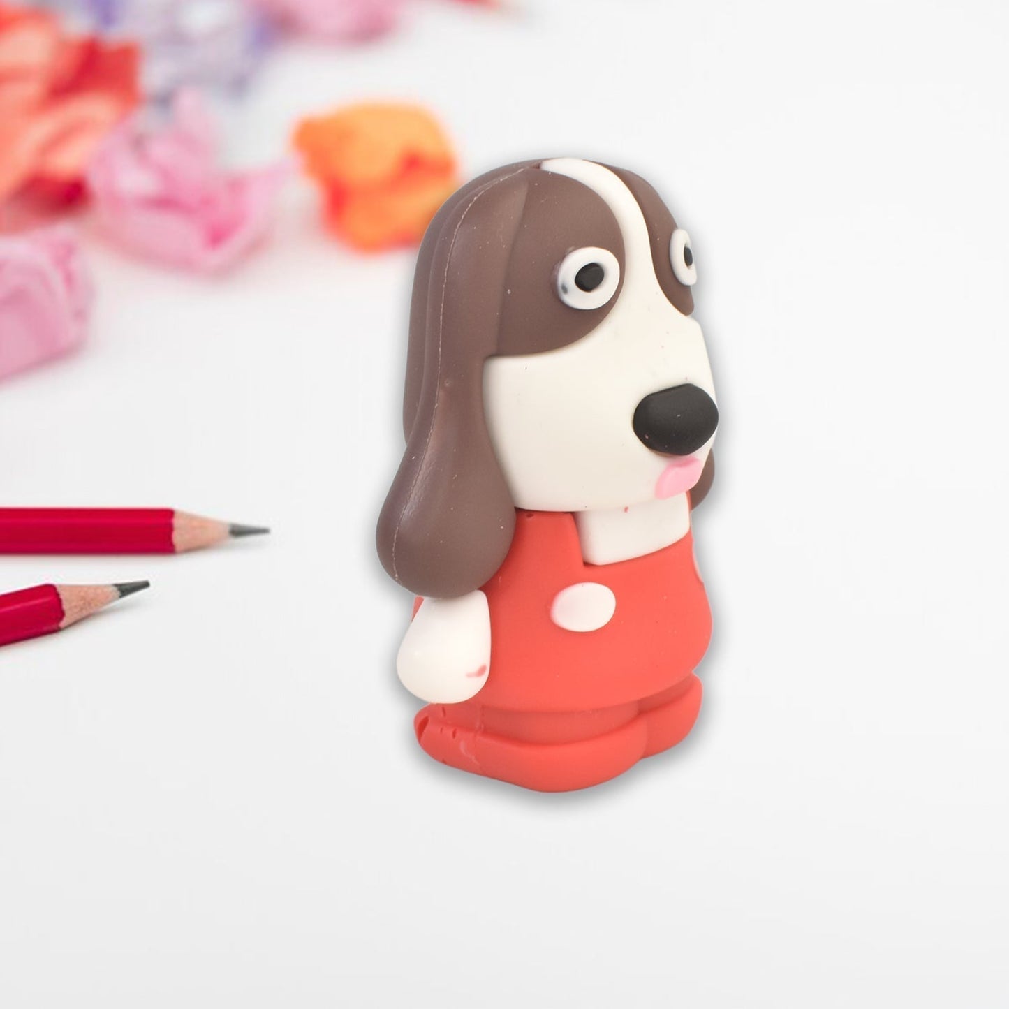 Cartoon 2 in 1 Cute Eraser with Pencil Sharpener (1 Pc / Mix Design)