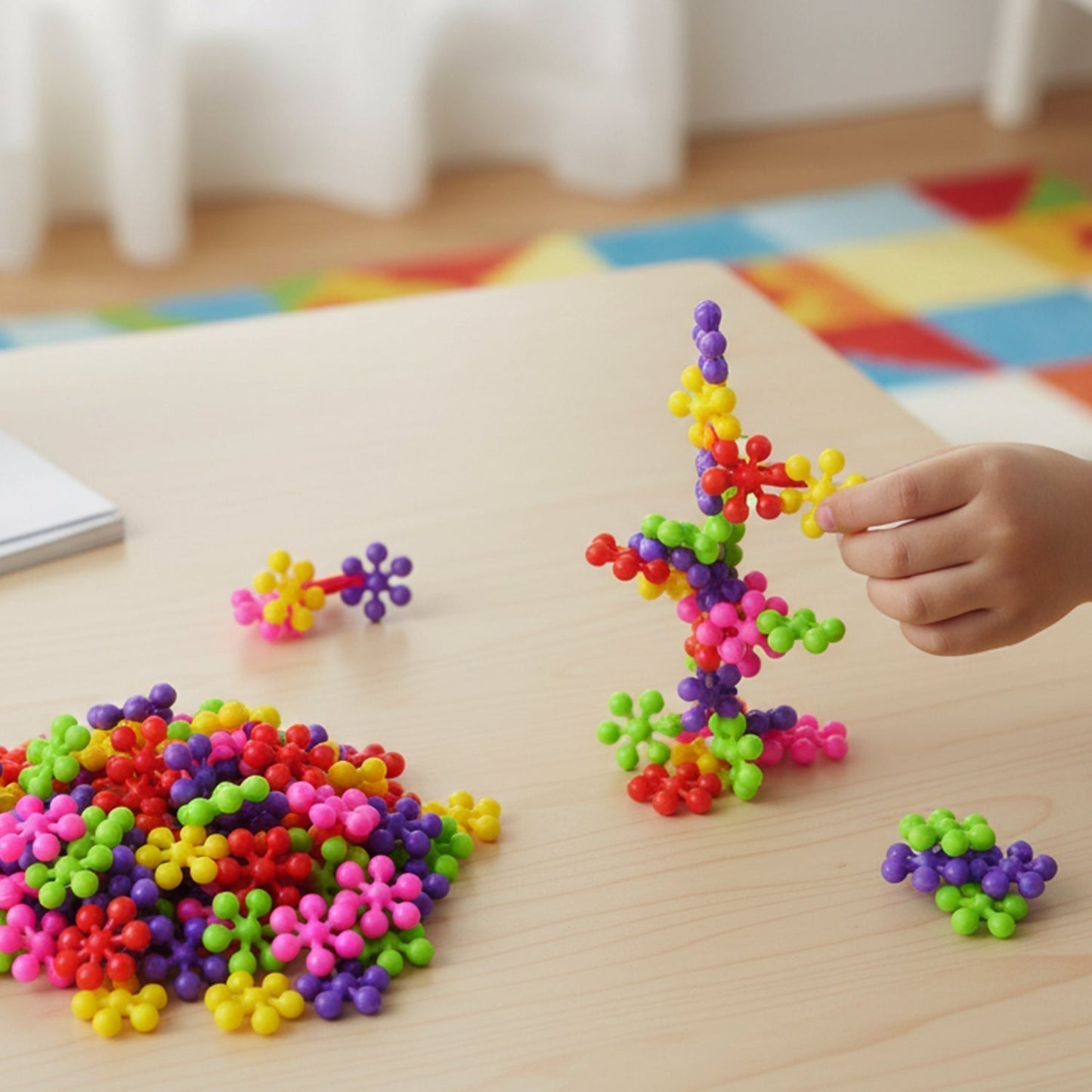 DIY Building Blocks Toy for Kids â€“ Colourful Creative Puzzle (1 Set)