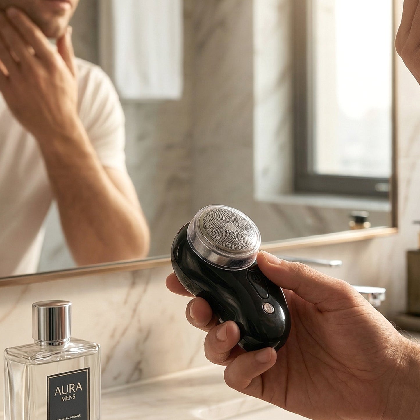 Portable Electric Rechargeable Mini Shaver Compact Beard Trimmer (1 Set)
