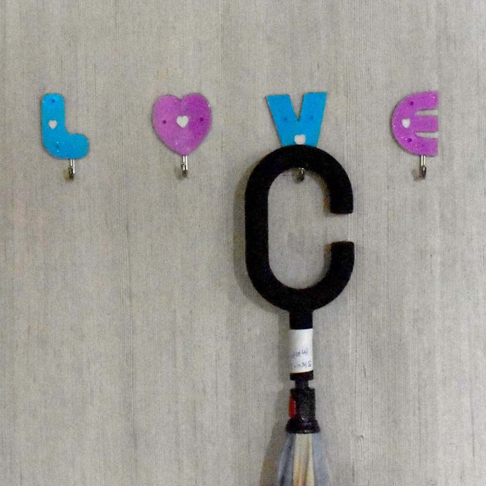 Love Shape Self Adhesive Hooks