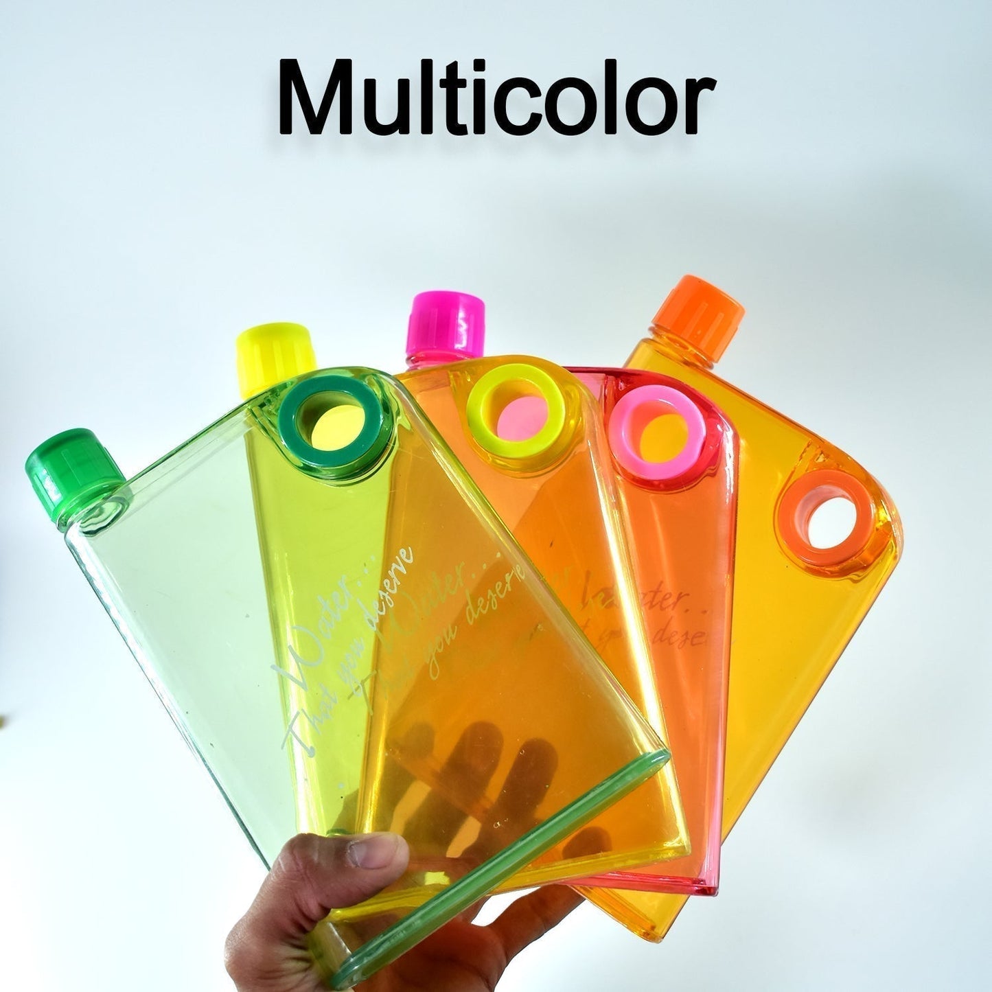 Notebook Style Slim Water Bottle (380 ml, Multicolor)
