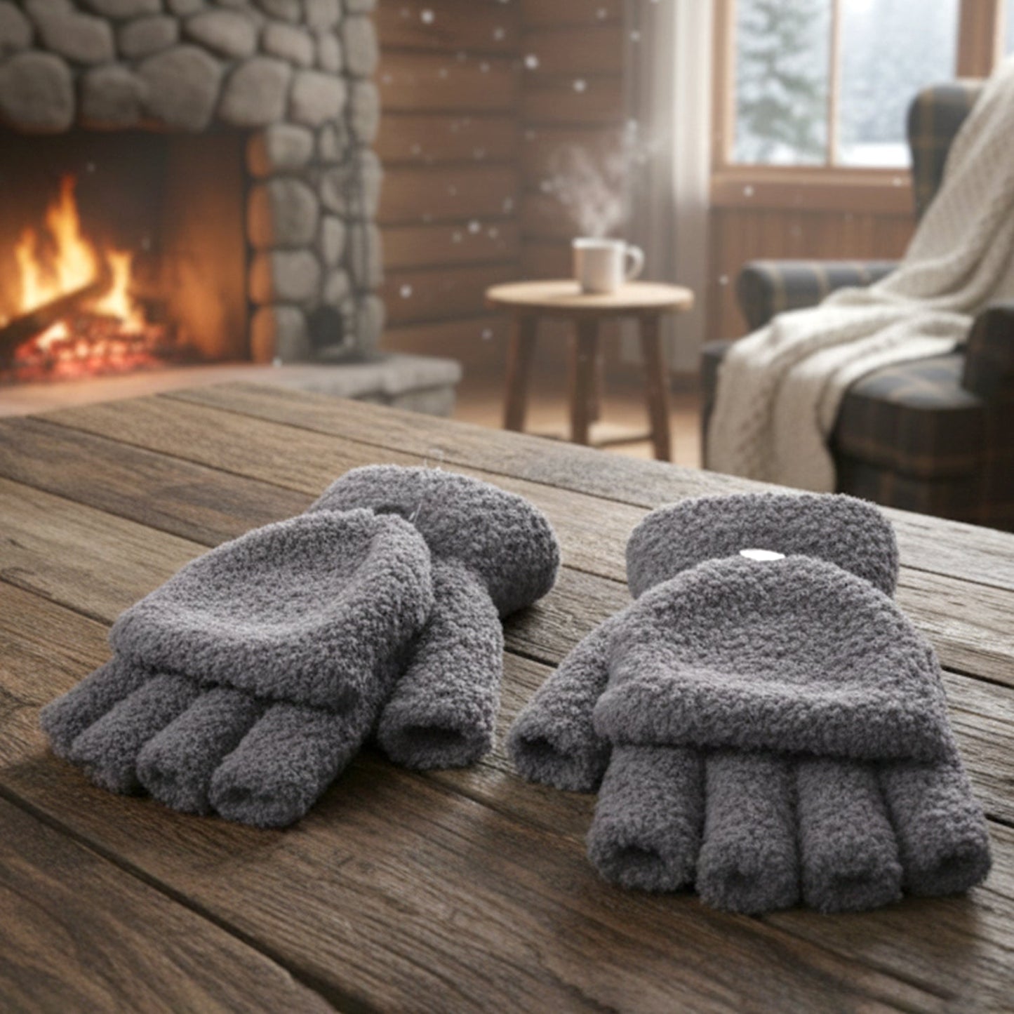 Winter Fingerless Gloves â€“ Soft Warm Hand Gloves for Men & Women  (1 Pair)