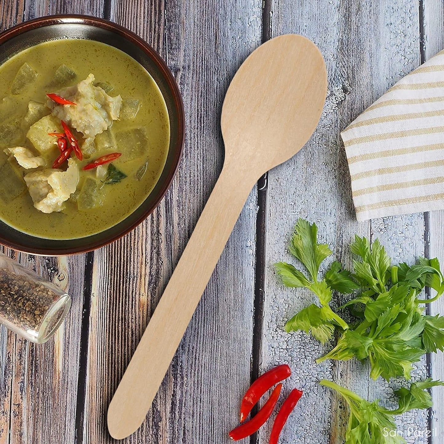 110mm Wooden Tea Spoon â€“ 30 Pcs Pack